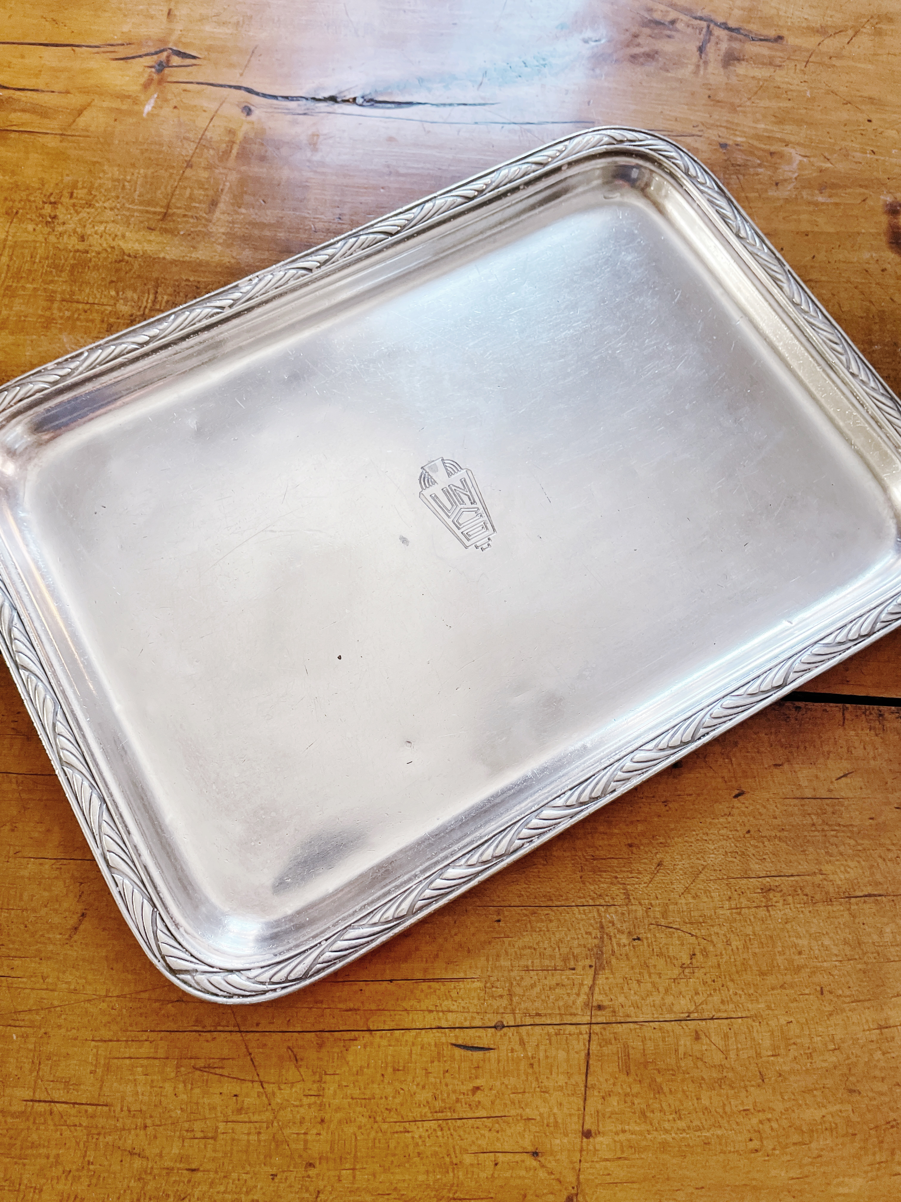 1930 Silver Serving Tray from The Union News Company