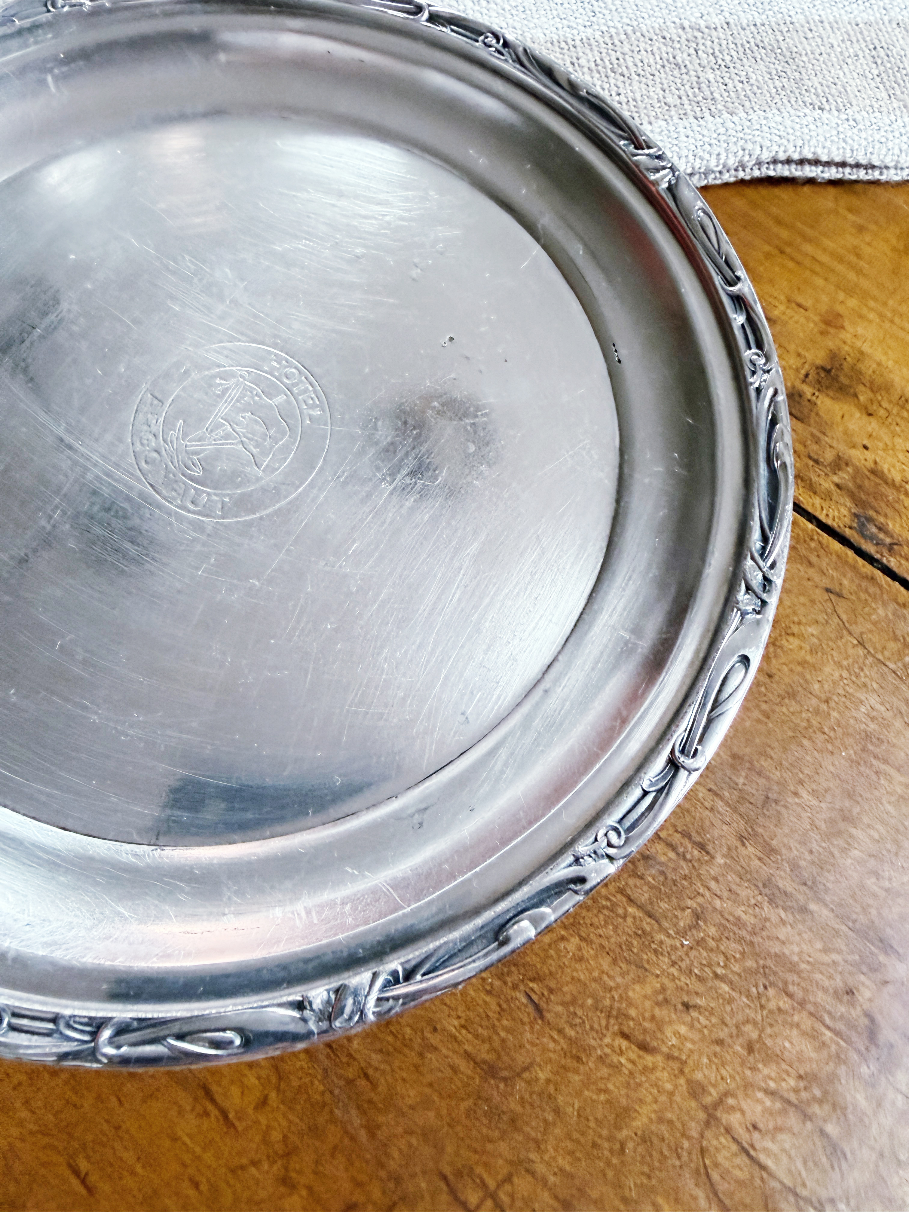 Antique Silver Plated Tray from The Argonaut Hotel in San Francisco CA