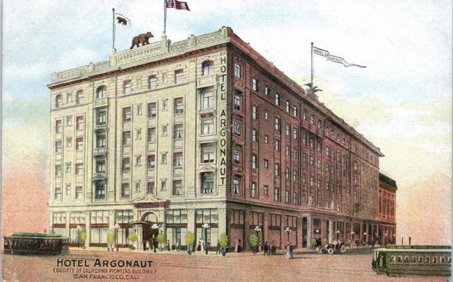 Antique Silver Plated Tray from The Argonaut Hotel in San Francisco CA