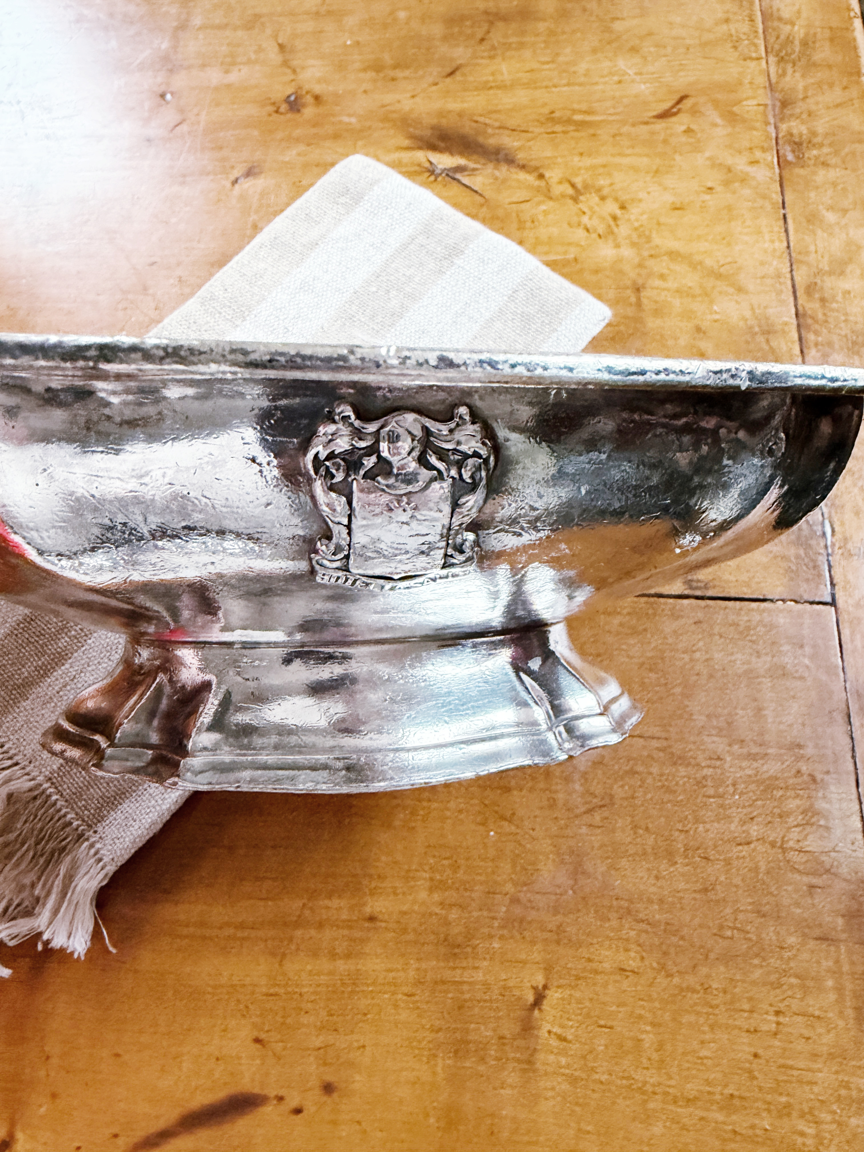 Antique Silver Plated Serving Bowl from La Salle Hotel Chicago