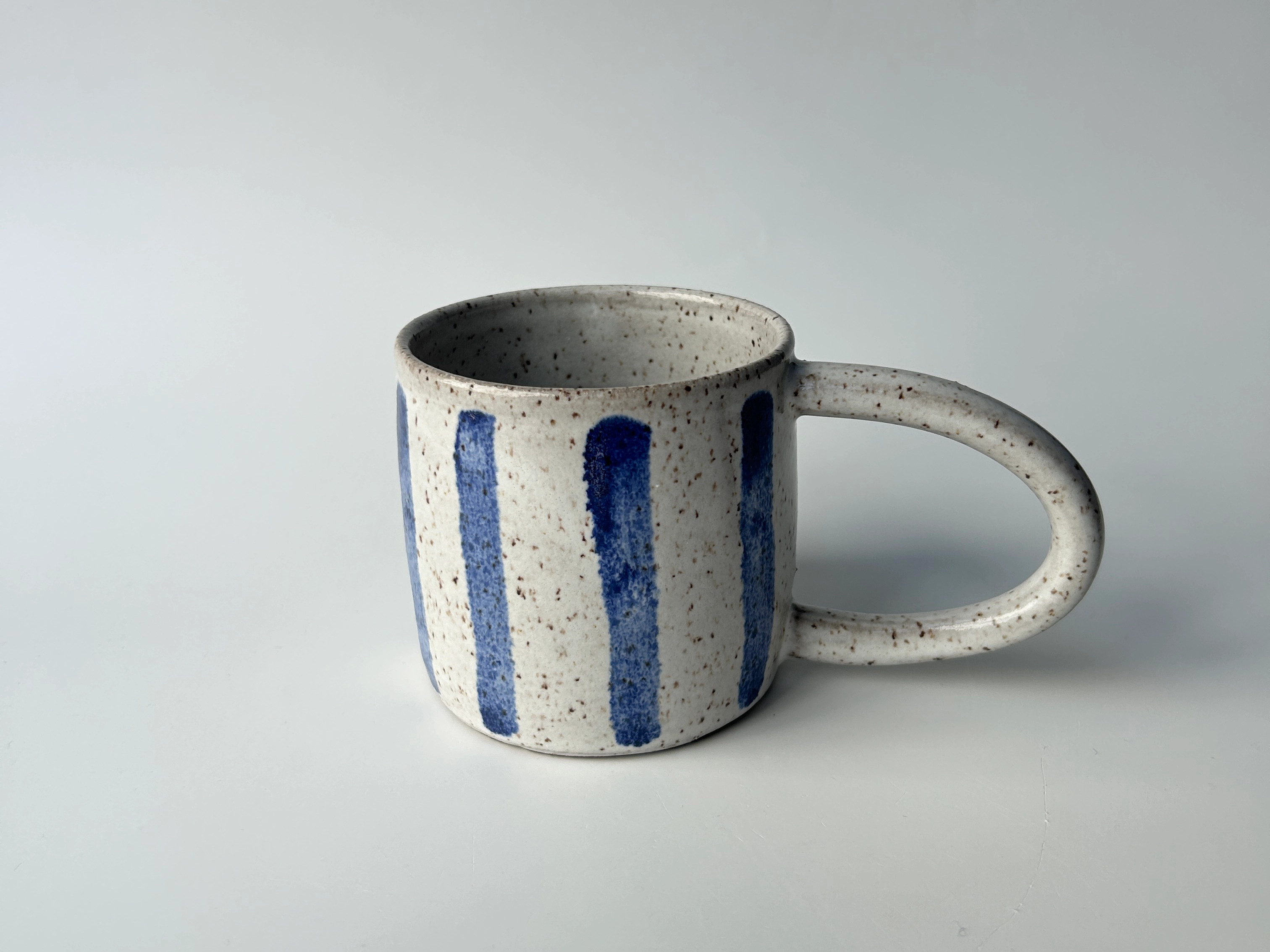 Blue Stripes Stoneware Mug