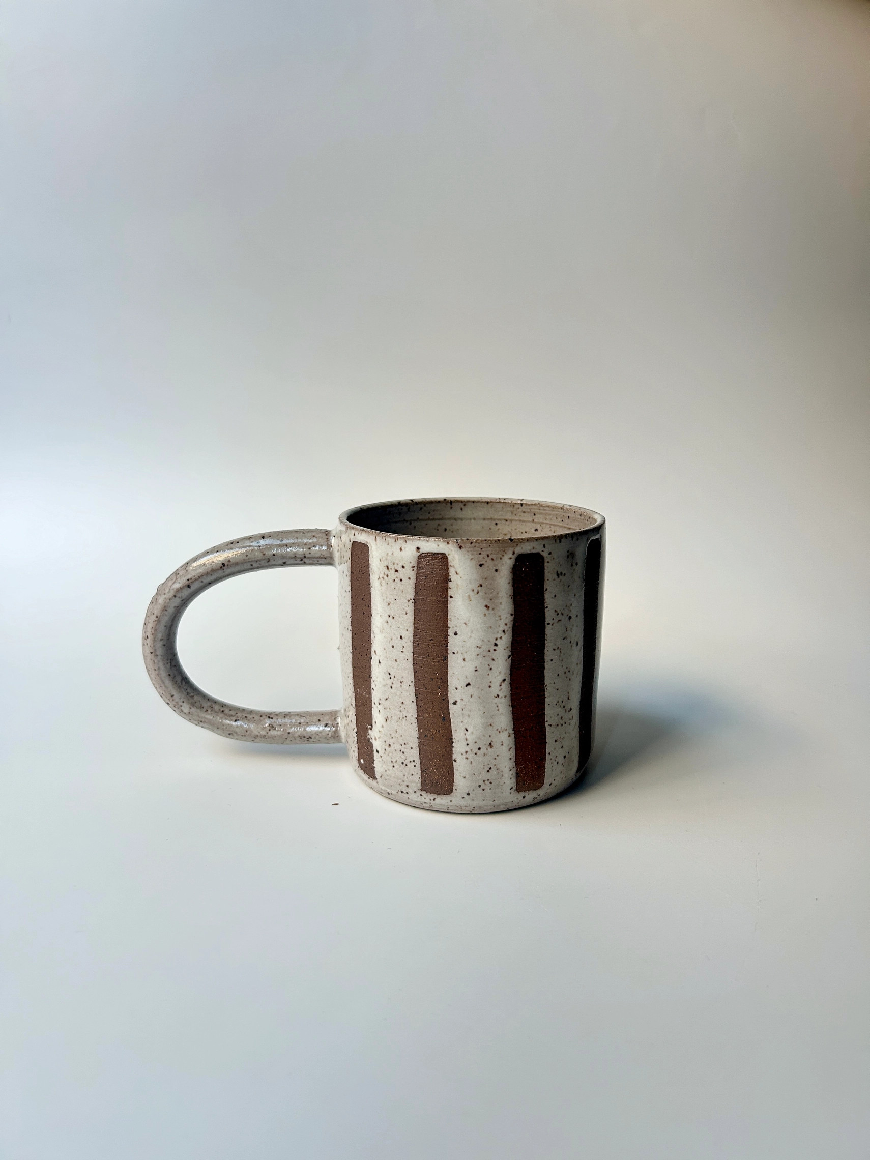 Raw Stripes Stoneware Mug
