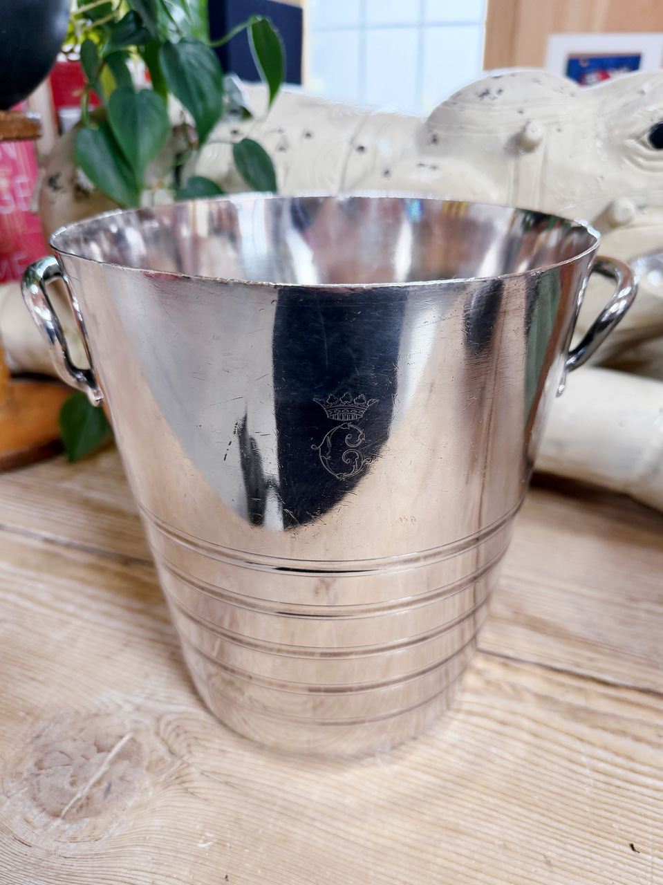 Vintage Silver Champagne Bucket from Hotel de Crillon Paris