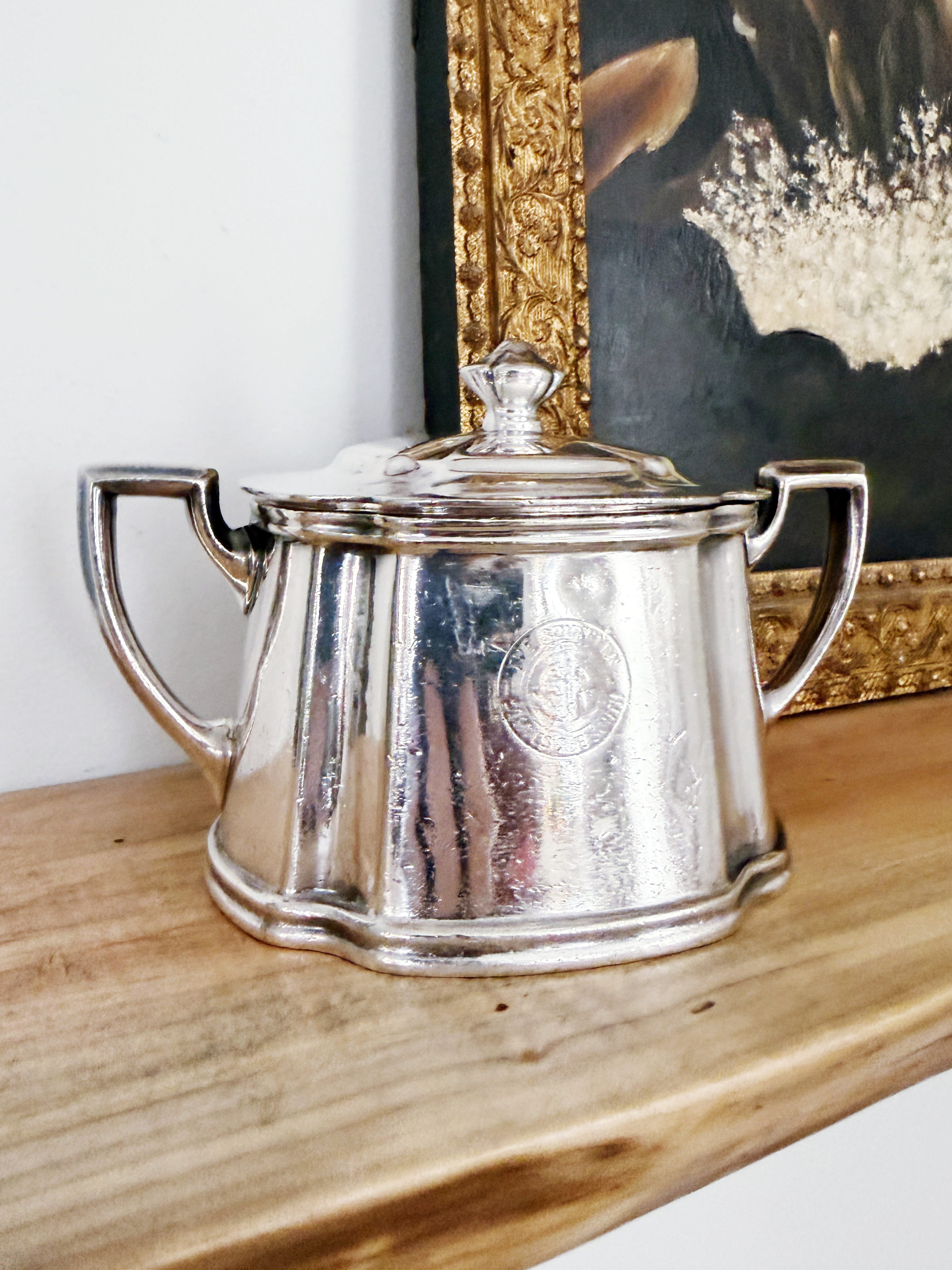 Vintage Silver Plated Southern Railway Sugar Bowl