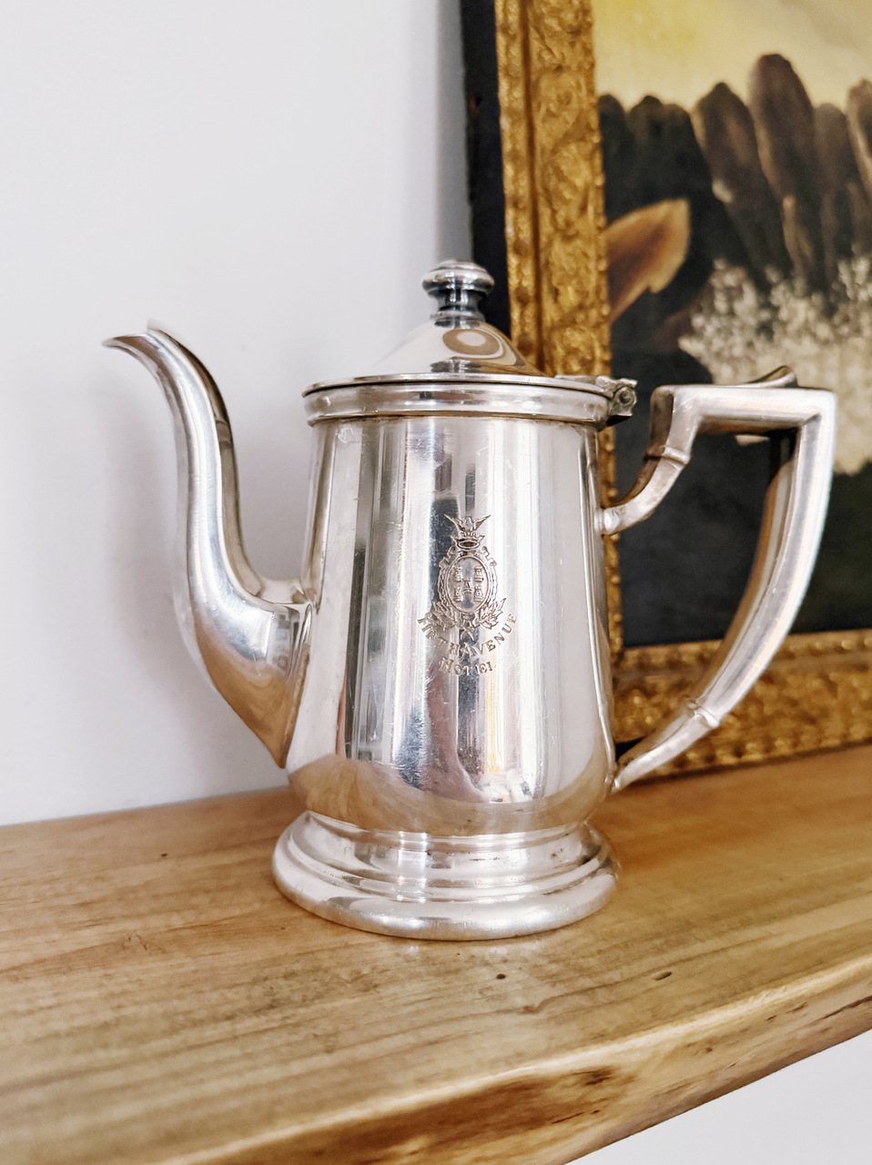 1951 Silver Plated Teapot from The Fifth Avenue Hotel NYC