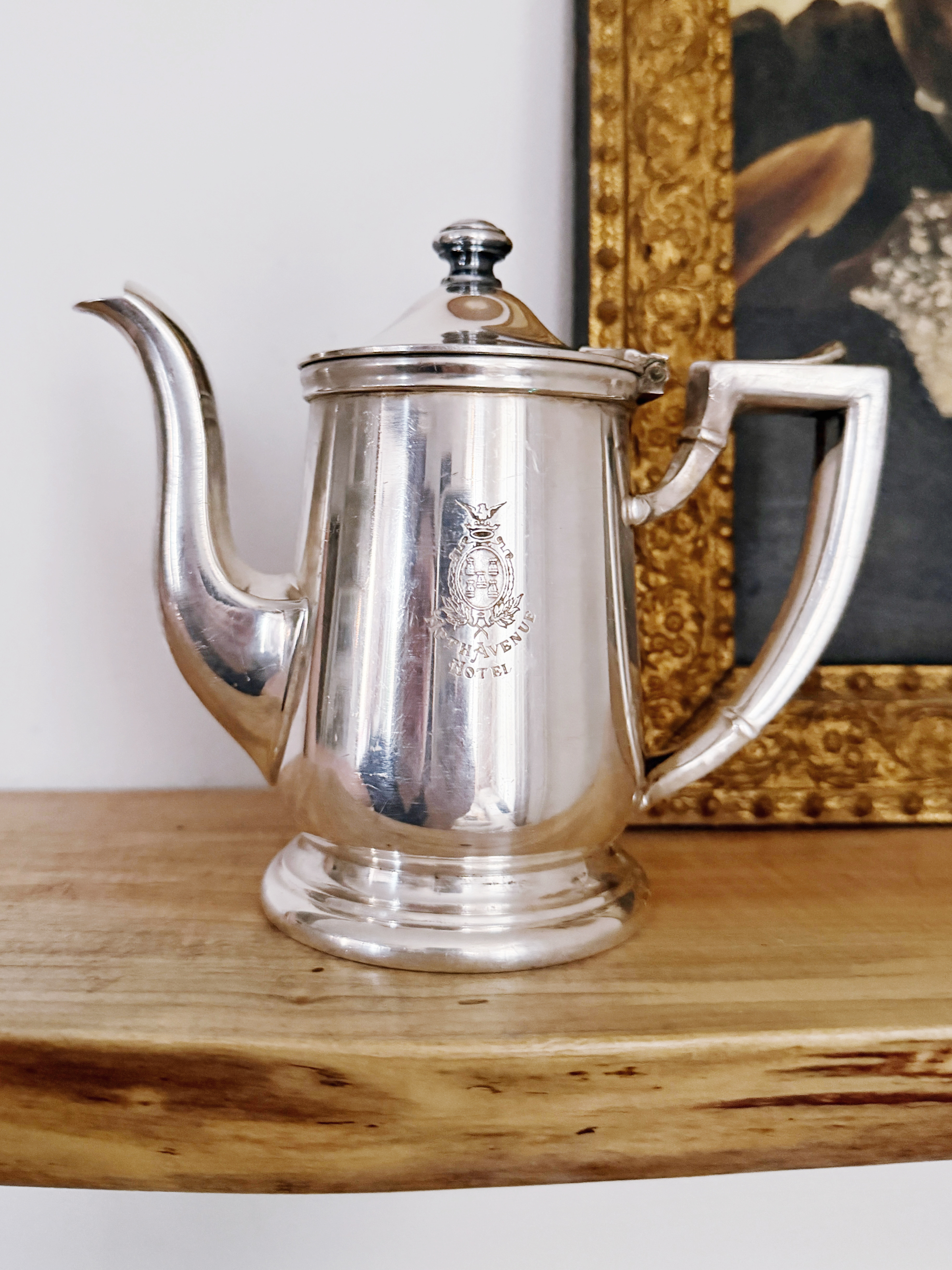 1951 Silver Plated Teapot from The Fifth Avenue Hotel NYC