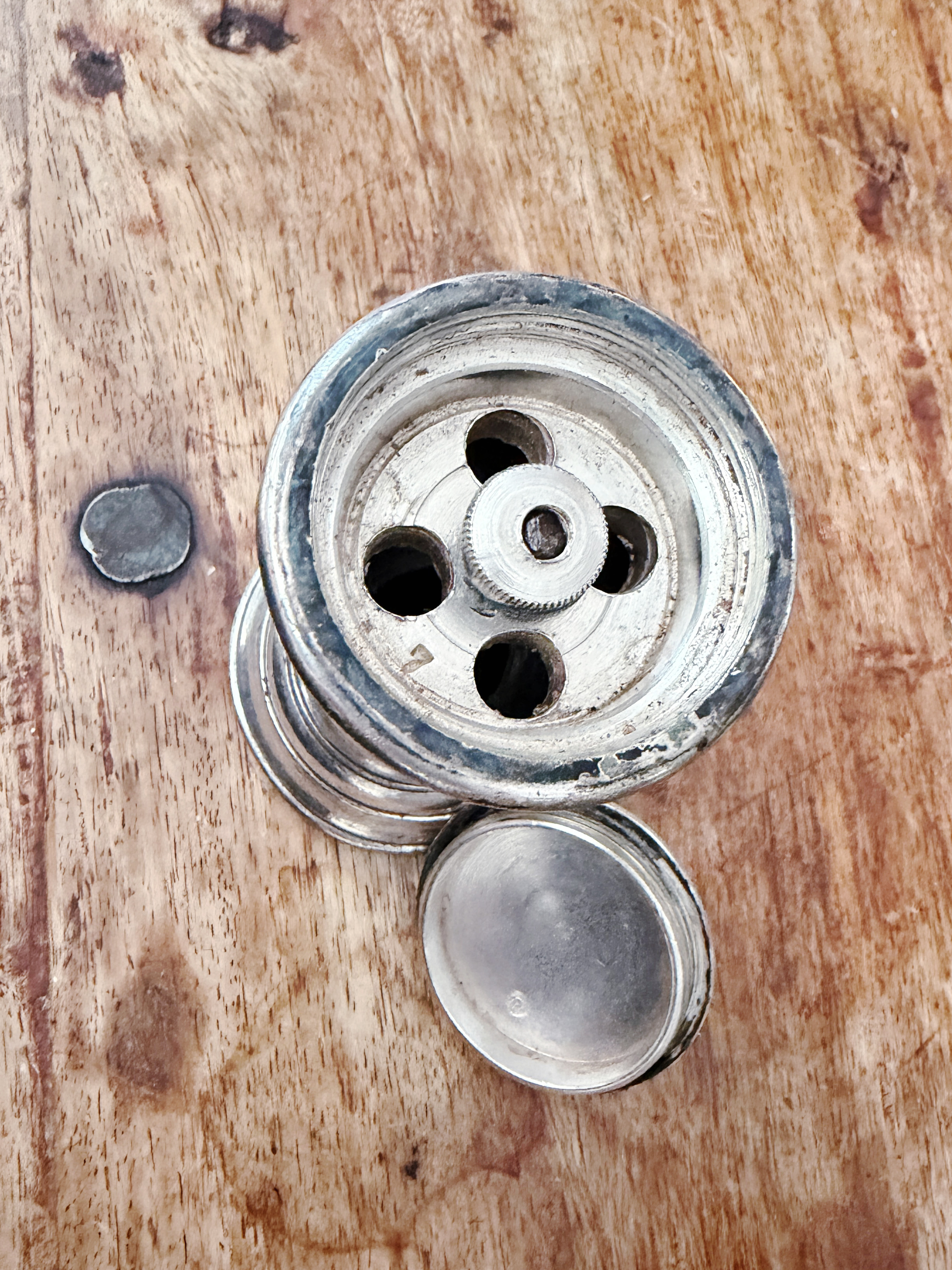 Antique Silver Plated Pepper Mill from Hotel Bristol in Monaco