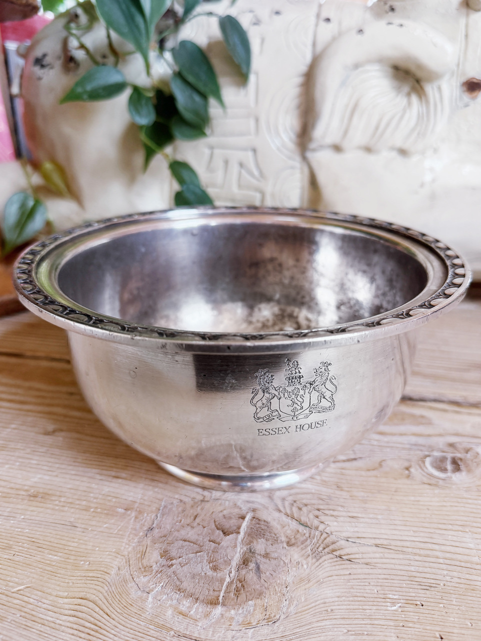 Vintage Silver Plated Serving Bowl from The Essex House Hotel NYC