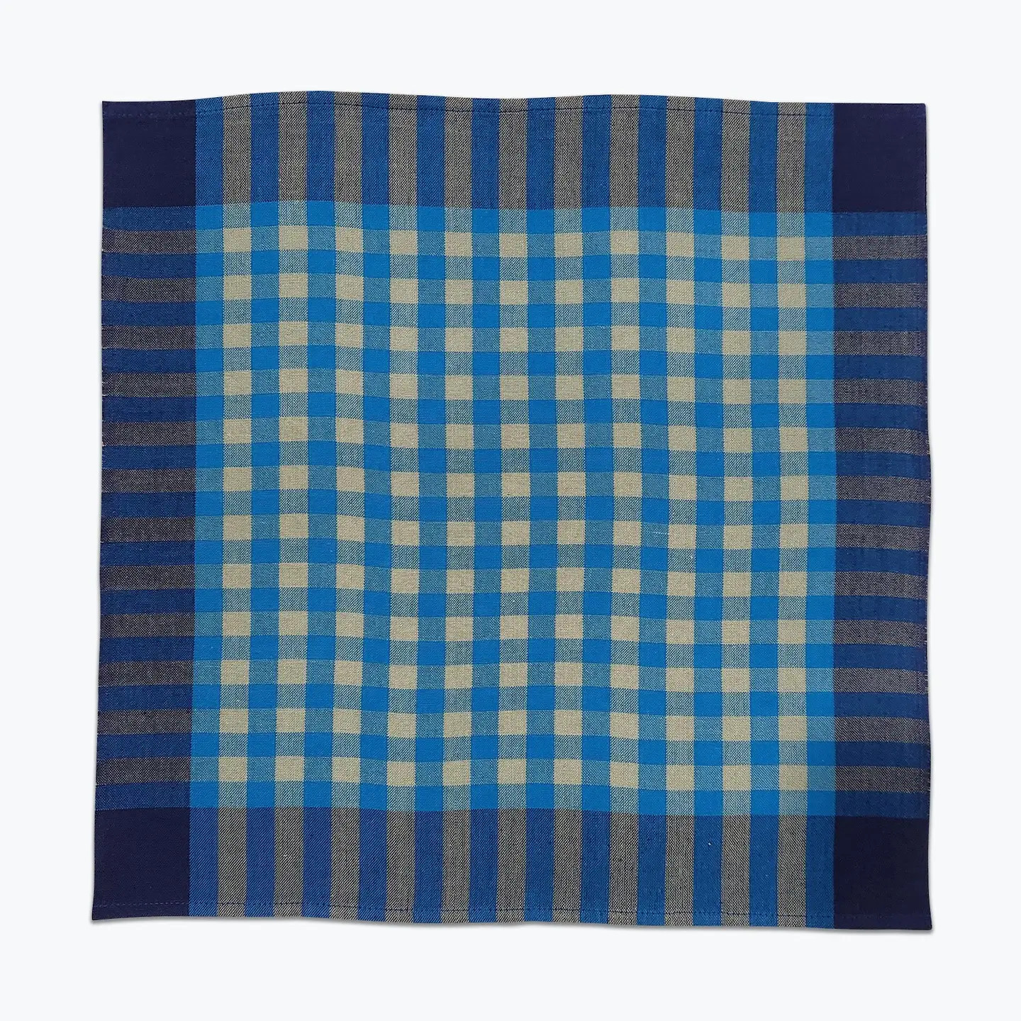Cerulean Cotton Grid Napkins
