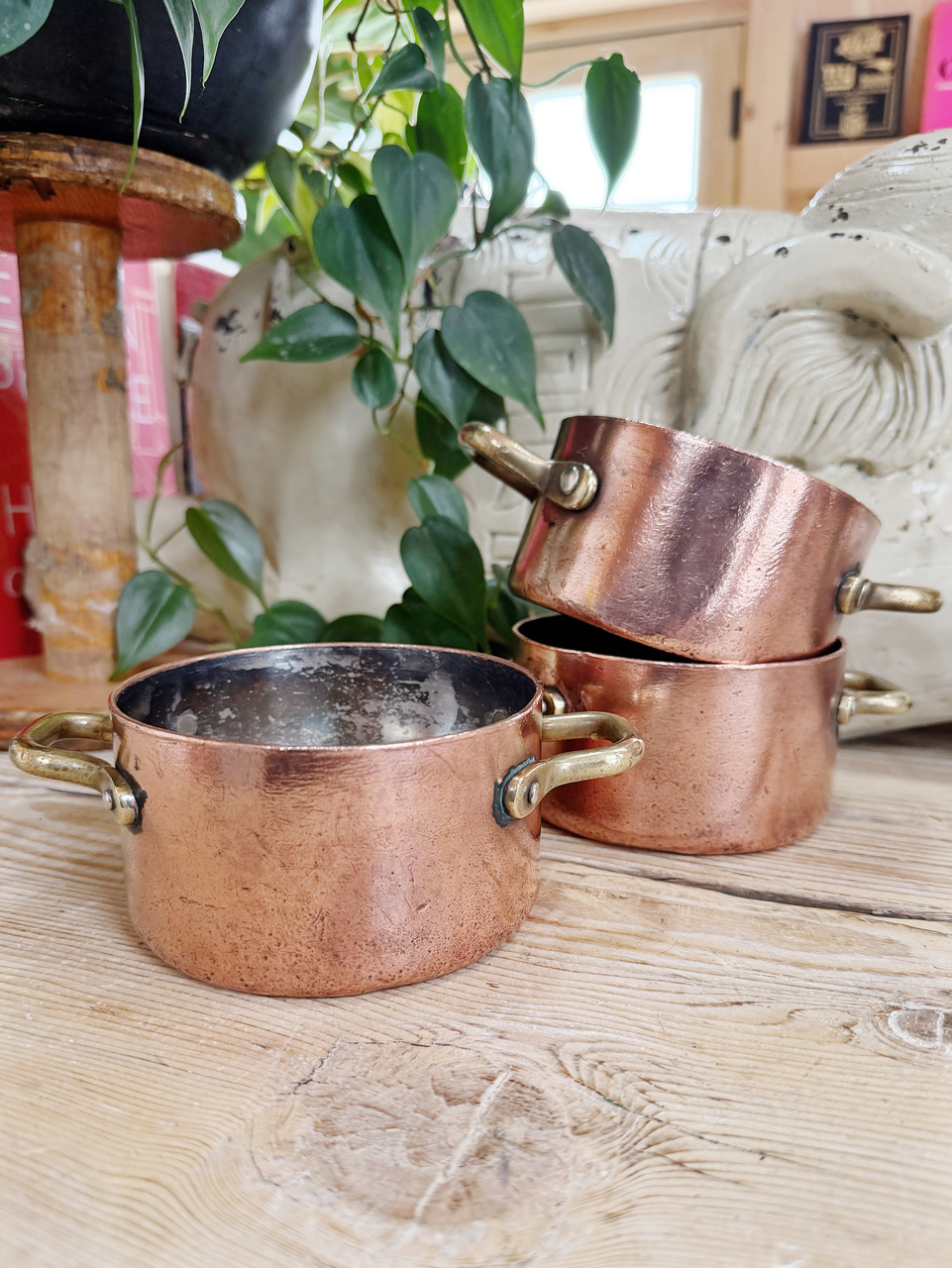 Antique Heinrichs Copper & Sterling Pot from The Plaza NYC