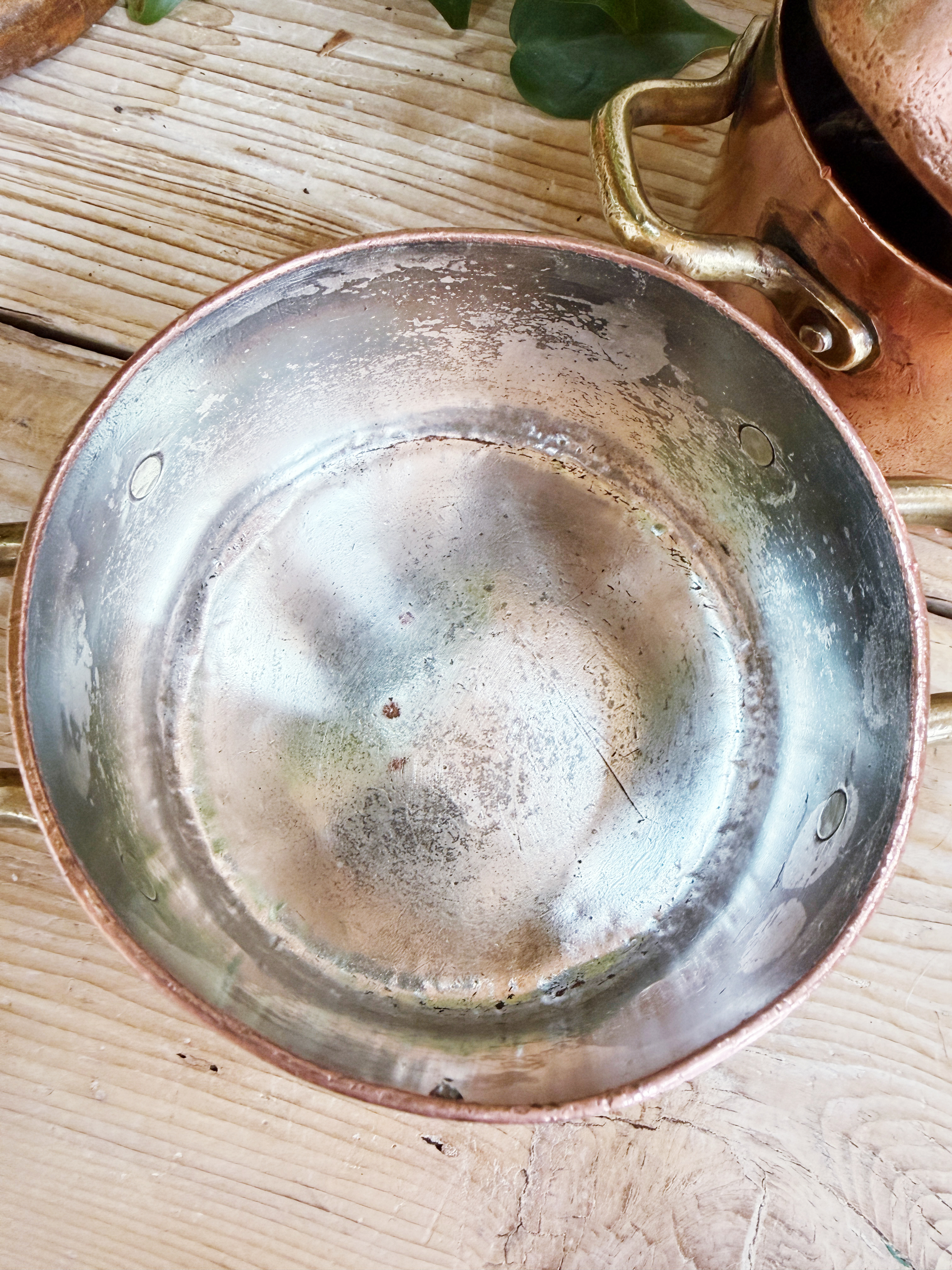 Antique Heinrichs Copper & Sterling Pot from The Plaza NYC