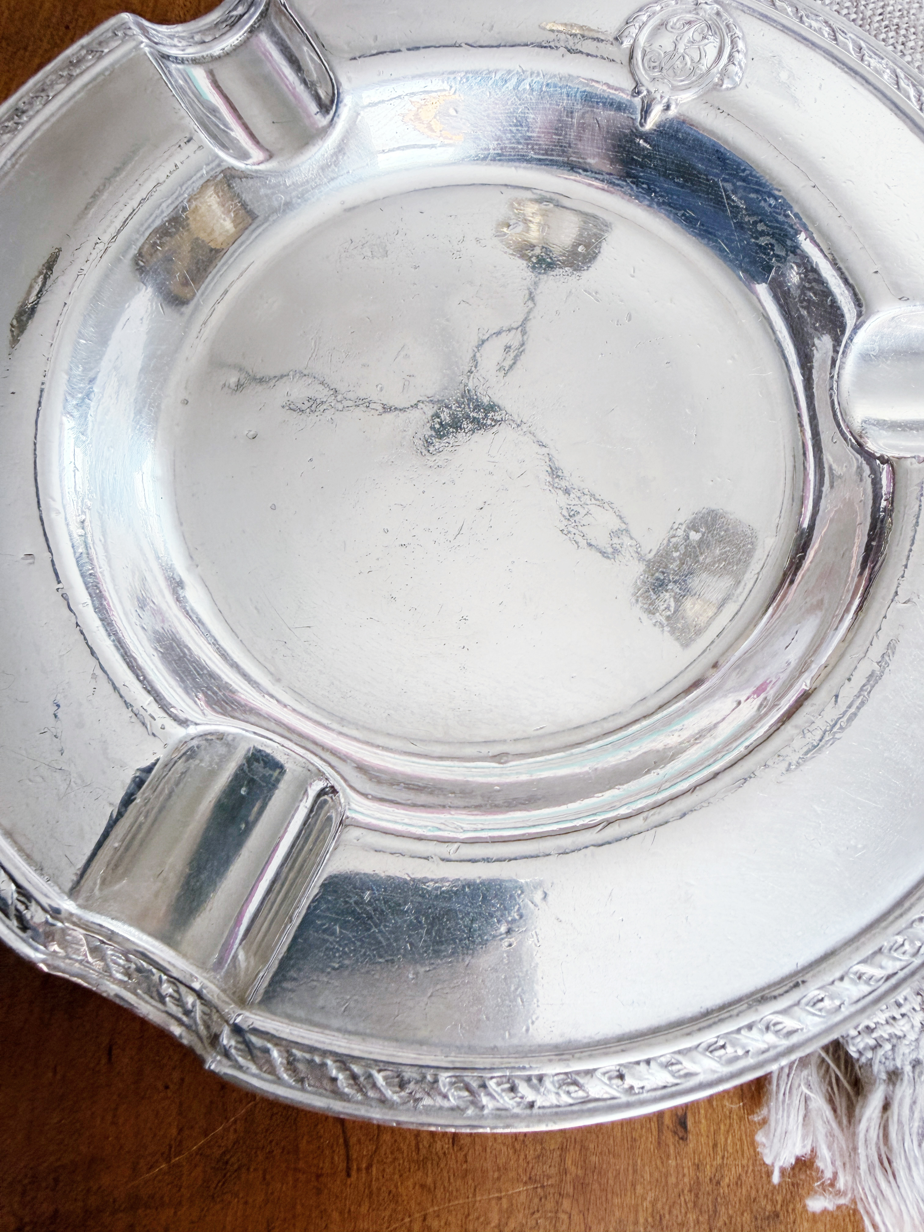 1925 Silver Plated Cigar Ashtray from The Biltmore Hotel