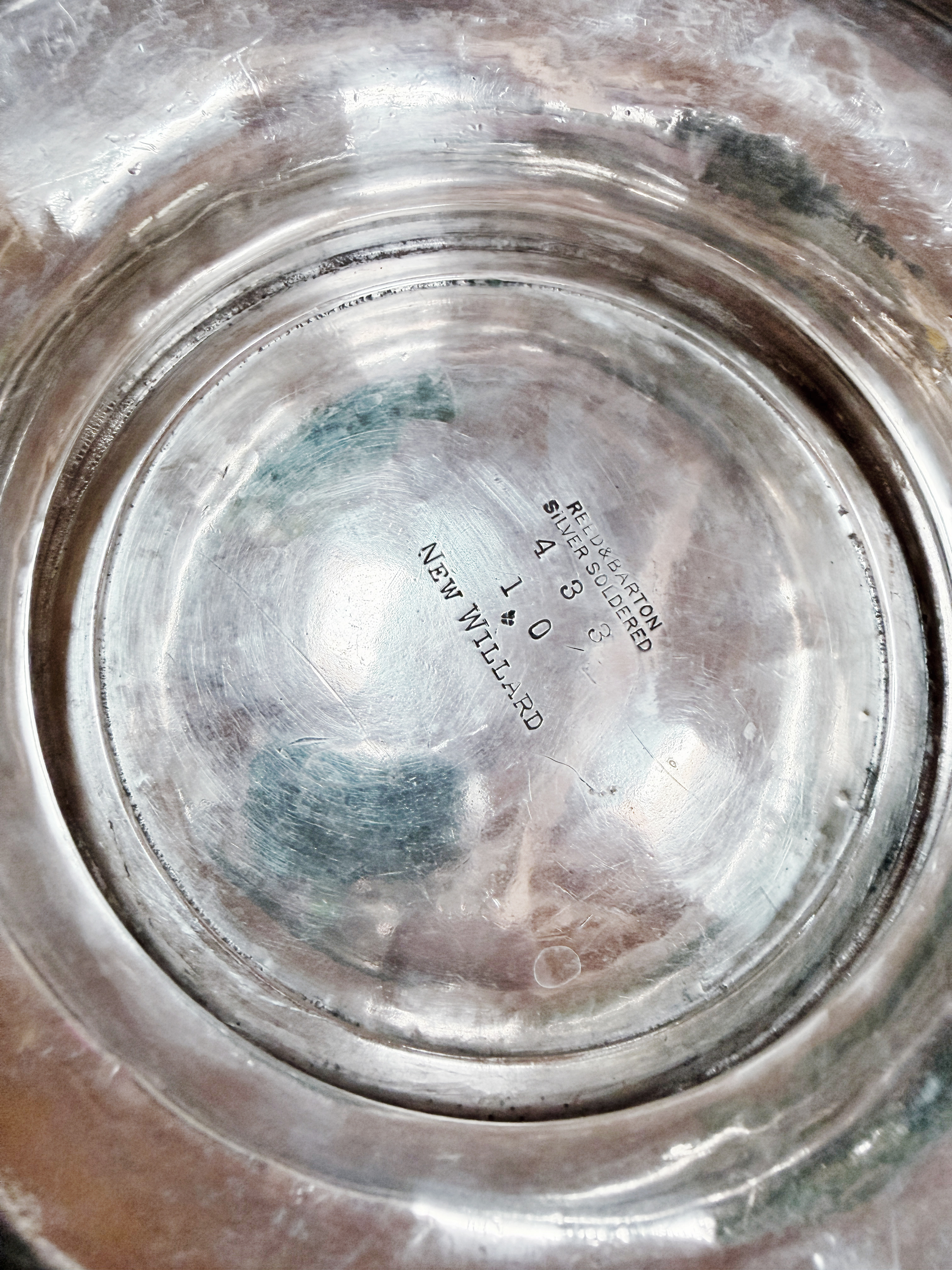 Antique Silver Plated Serving Bowl from The Willard Hotel in Washington DC