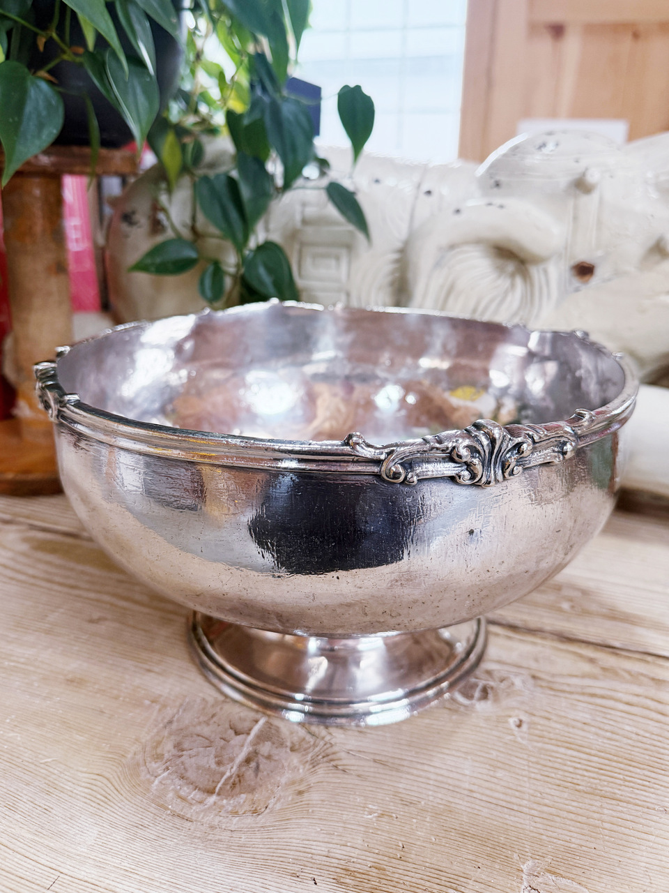 Antique Silver Plated Serving Bowl from The Willard Hotel in Washington DC