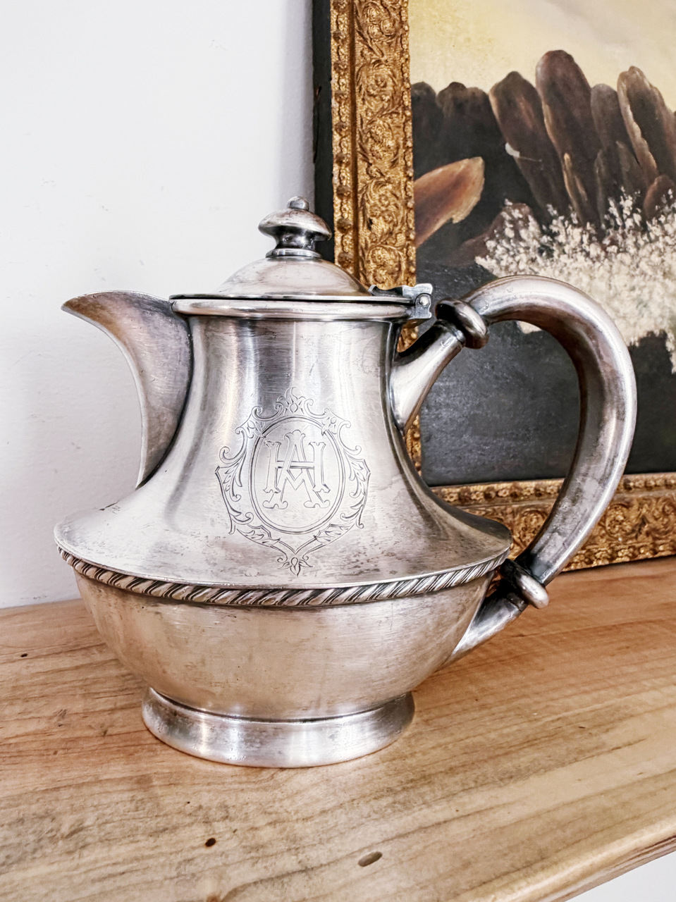 Antique Silver Plated Teapot from Astor House Hotel NYC