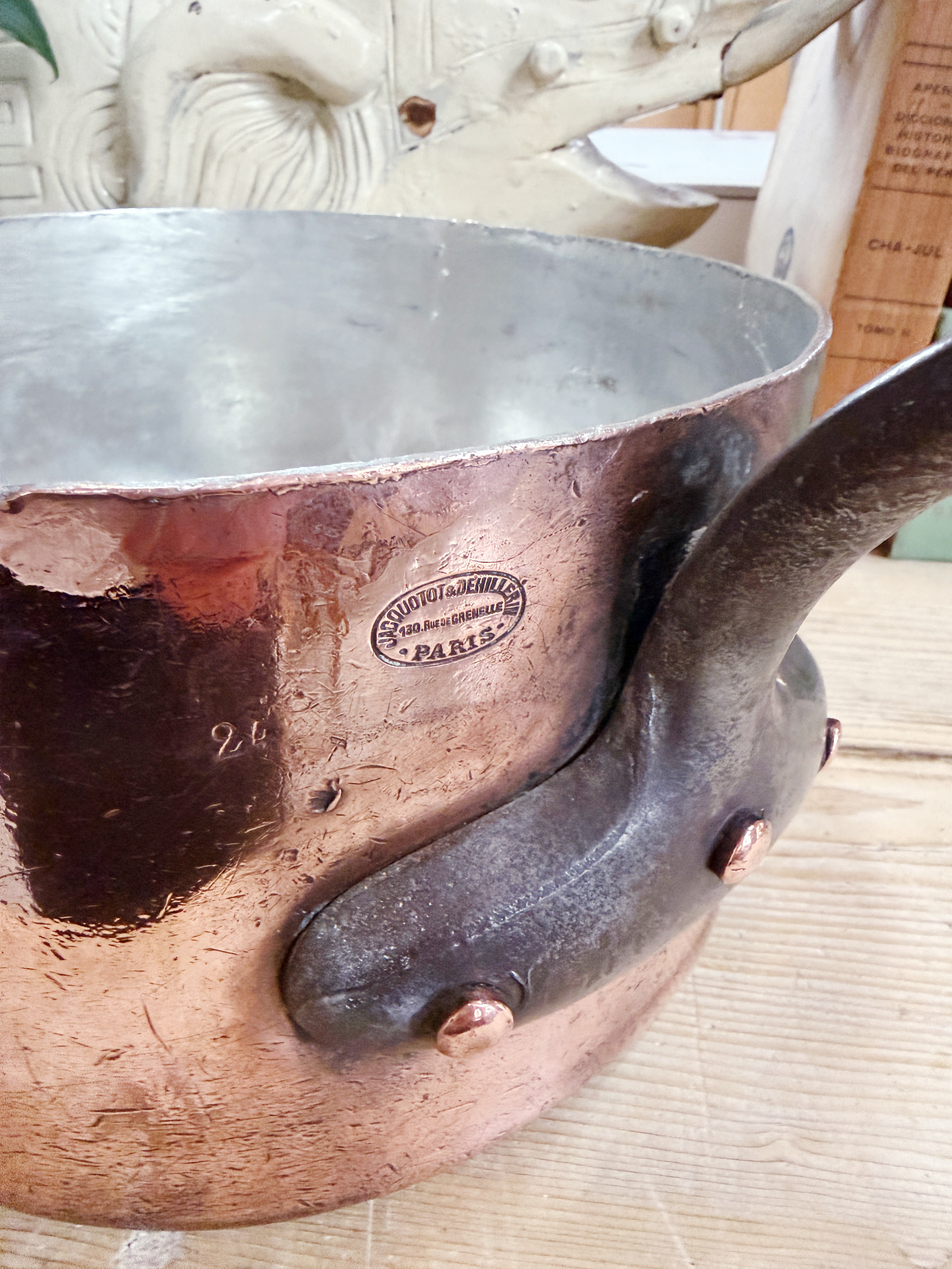 Antique French Copper Pan by Jacquotot & Dehillerin