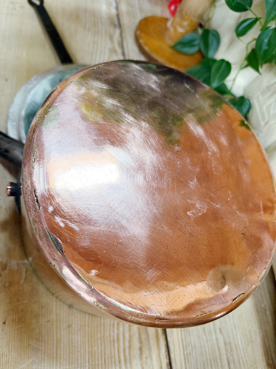 Antique Lidded Copper Pot by Watkins & Son of NYC