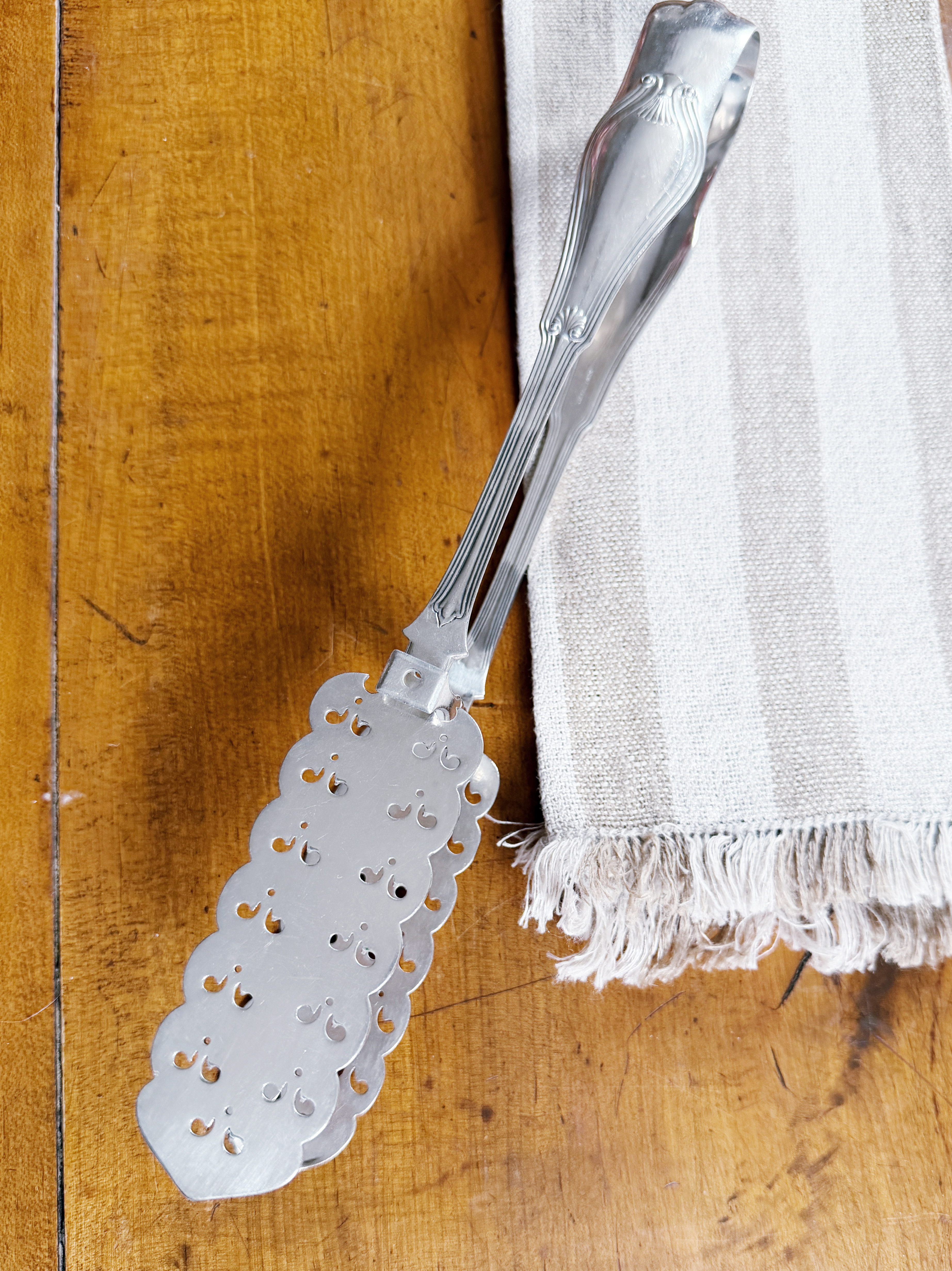 Antique Silver Plated Tiffany & Co Asparagus Serving Tongs