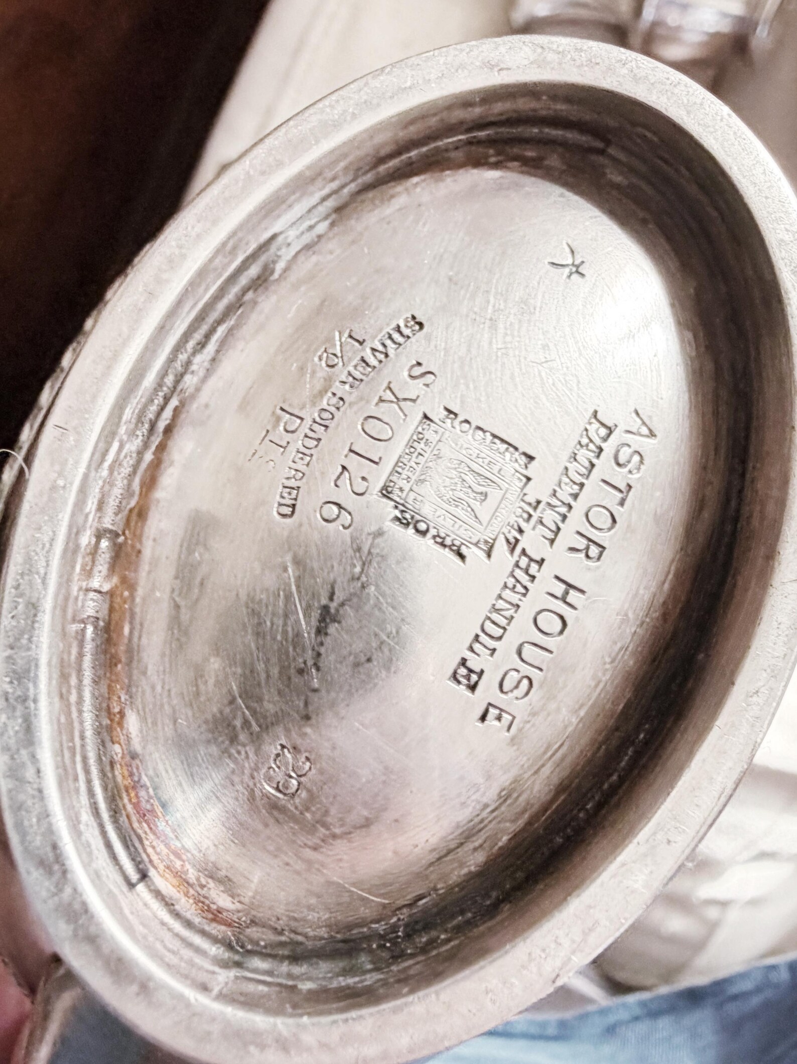 Antique Silver Plated Teapot from Astor House Hotel NYC