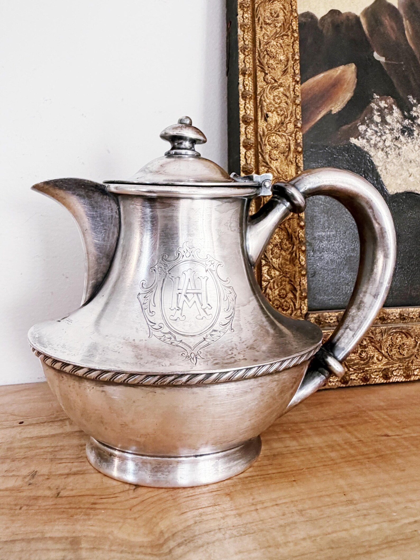 Antique Silver Plated Teapot from Astor House Hotel NYC