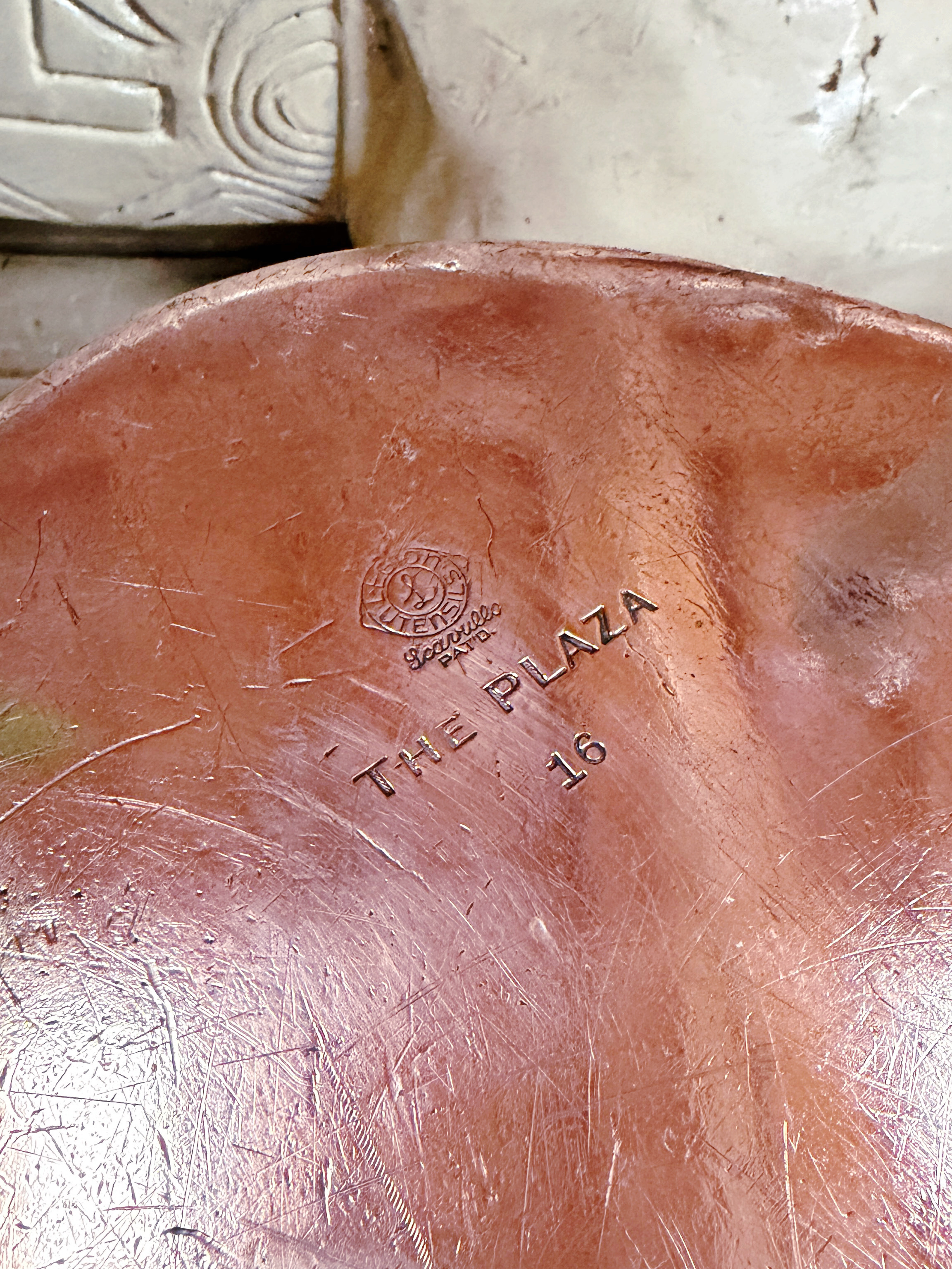 Large Antique Copper & Nickel Lidded Roaster from The Plaza NYC