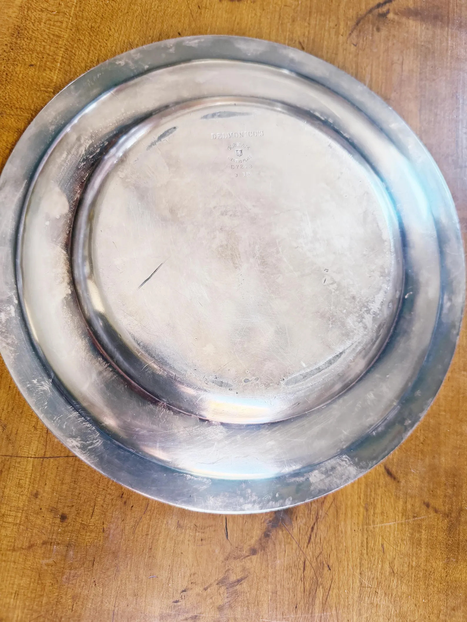 1897 Silver Plated Tray from Delmonicos New York