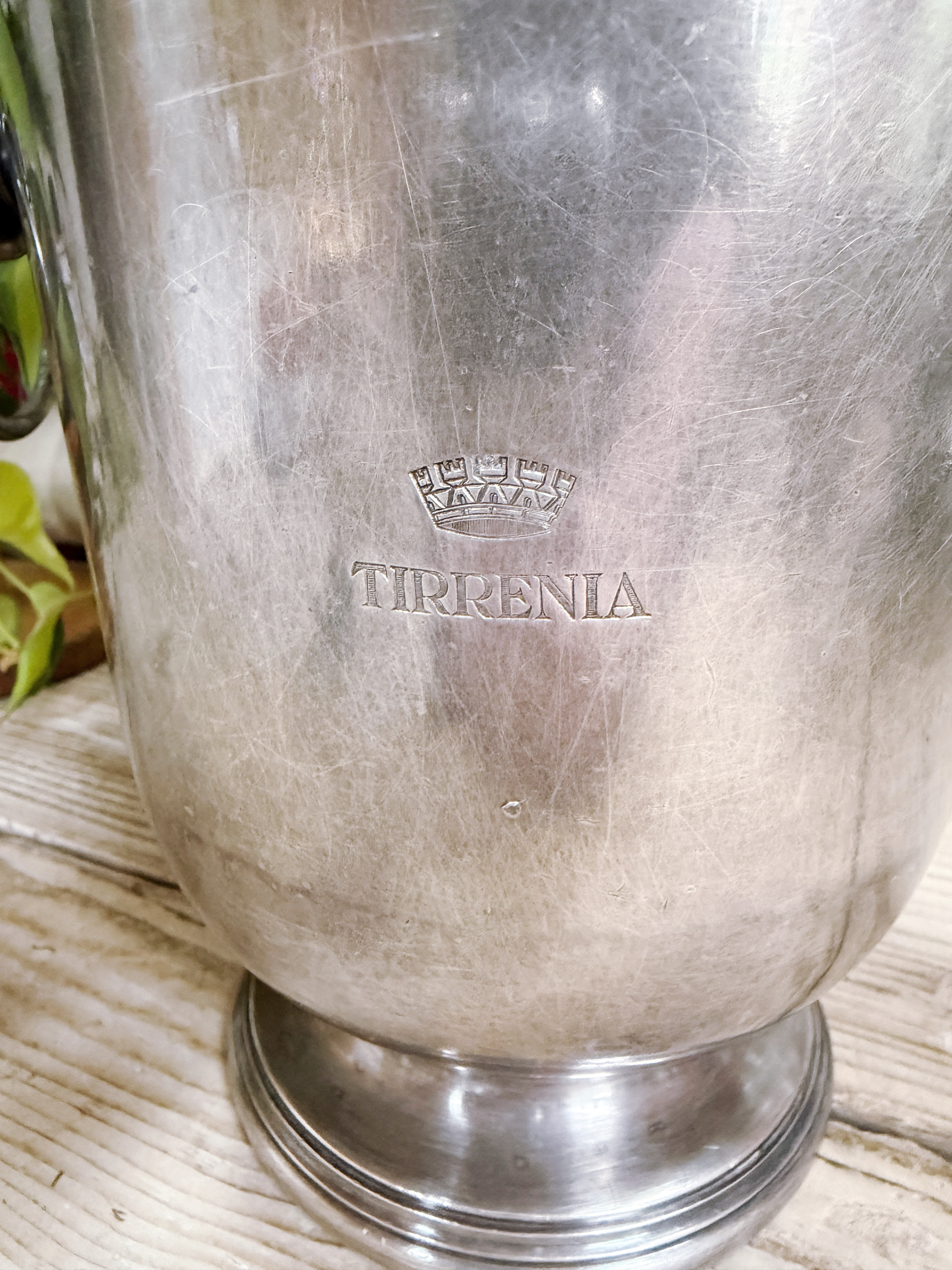 Vintage Silver Champagne & Ice Bucket from Tirrenia Italian Ocean Liner
