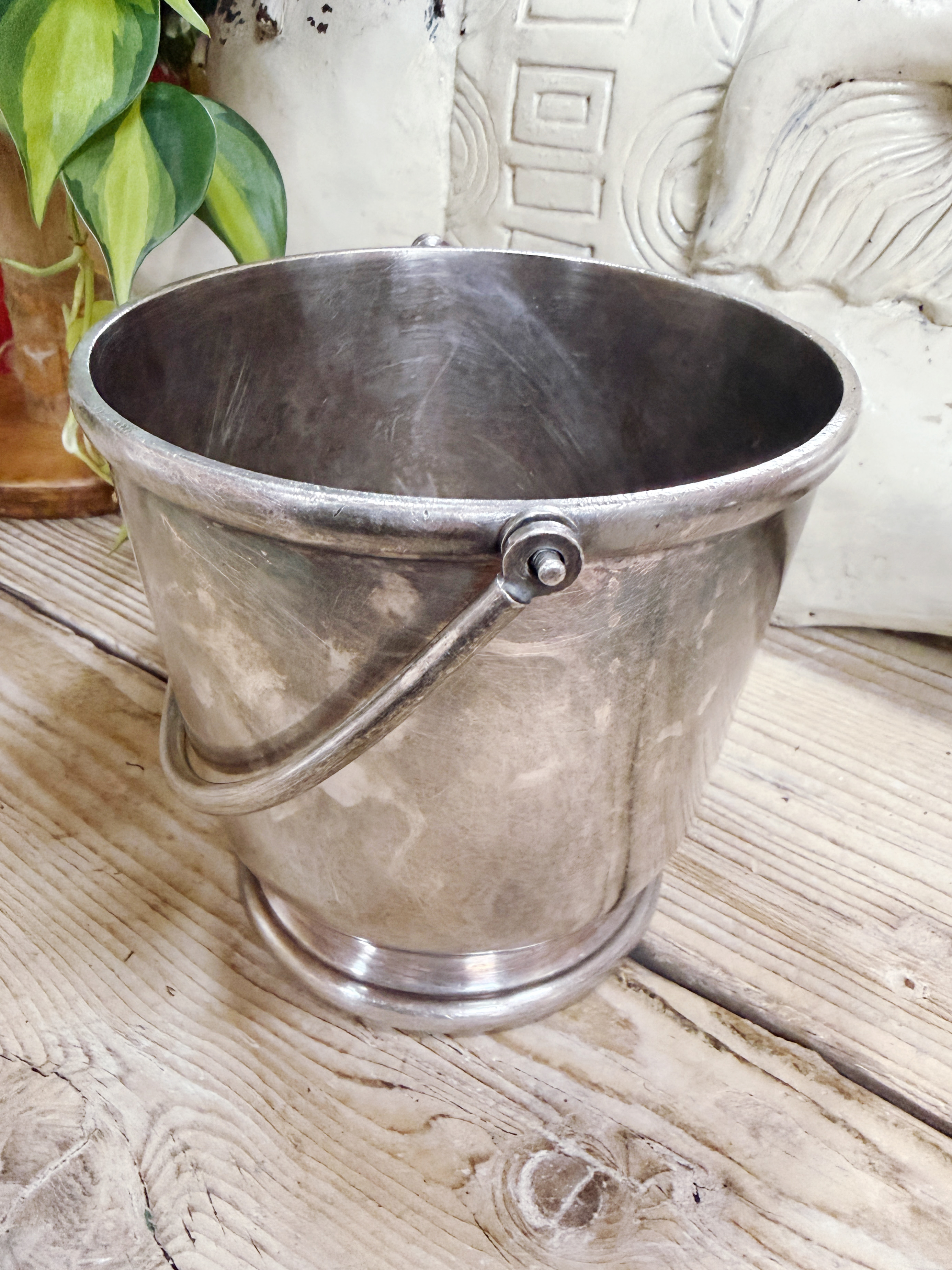 Vintage Silver Champagne & Ice Bucket from Tirrenia Italian Ocean Liner