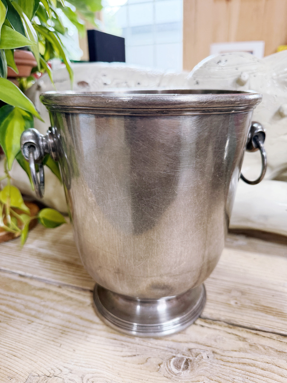 Vintage Silver Champagne & Ice Bucket from Tirrenia Italian Ocean Liner