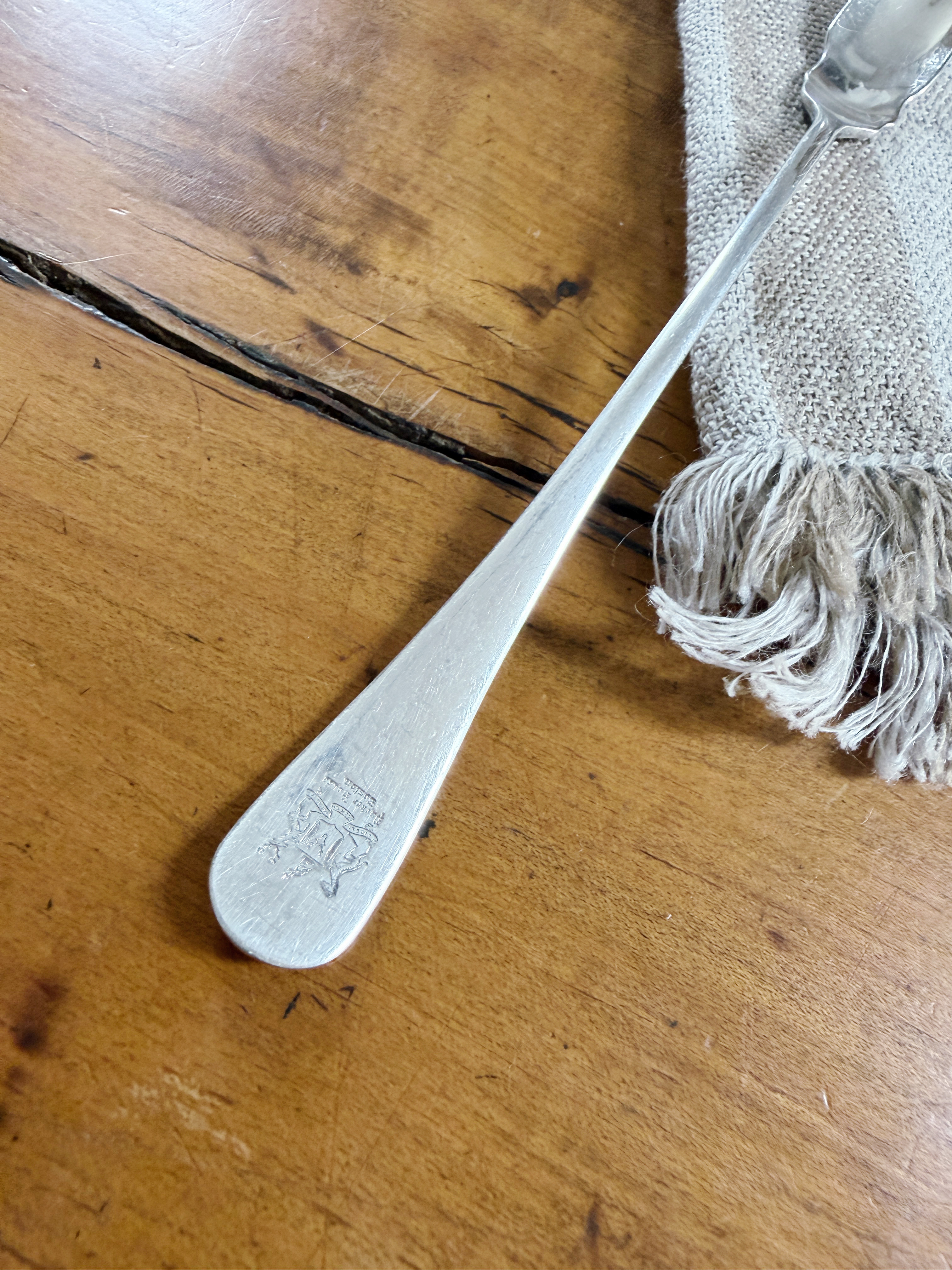 Antique Silver Plated Horseradish Spoon from The Parker House Hotel Boston