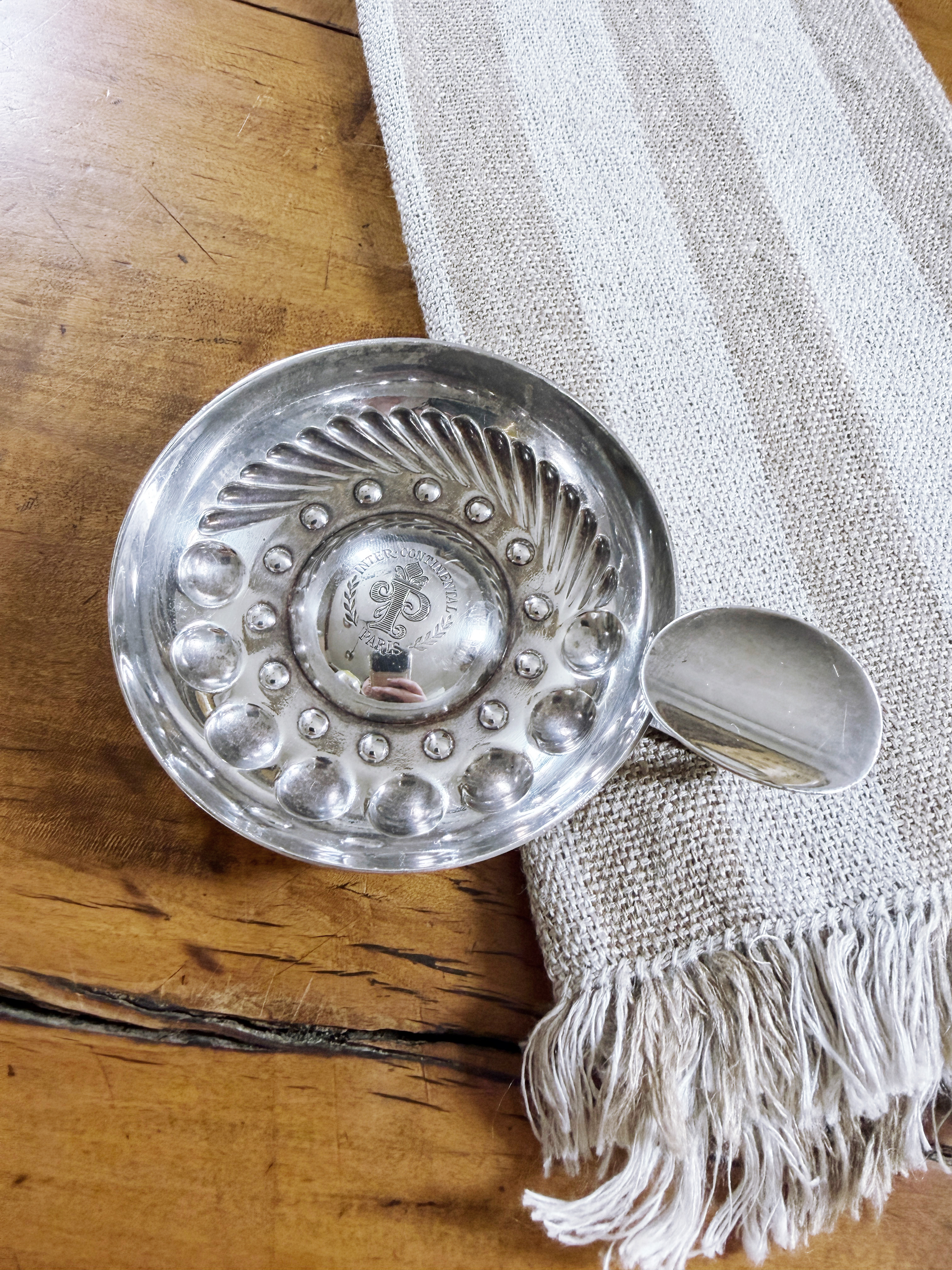 Christofle Silver Wine Tasting Cup from Intercontinental Hotel Paris