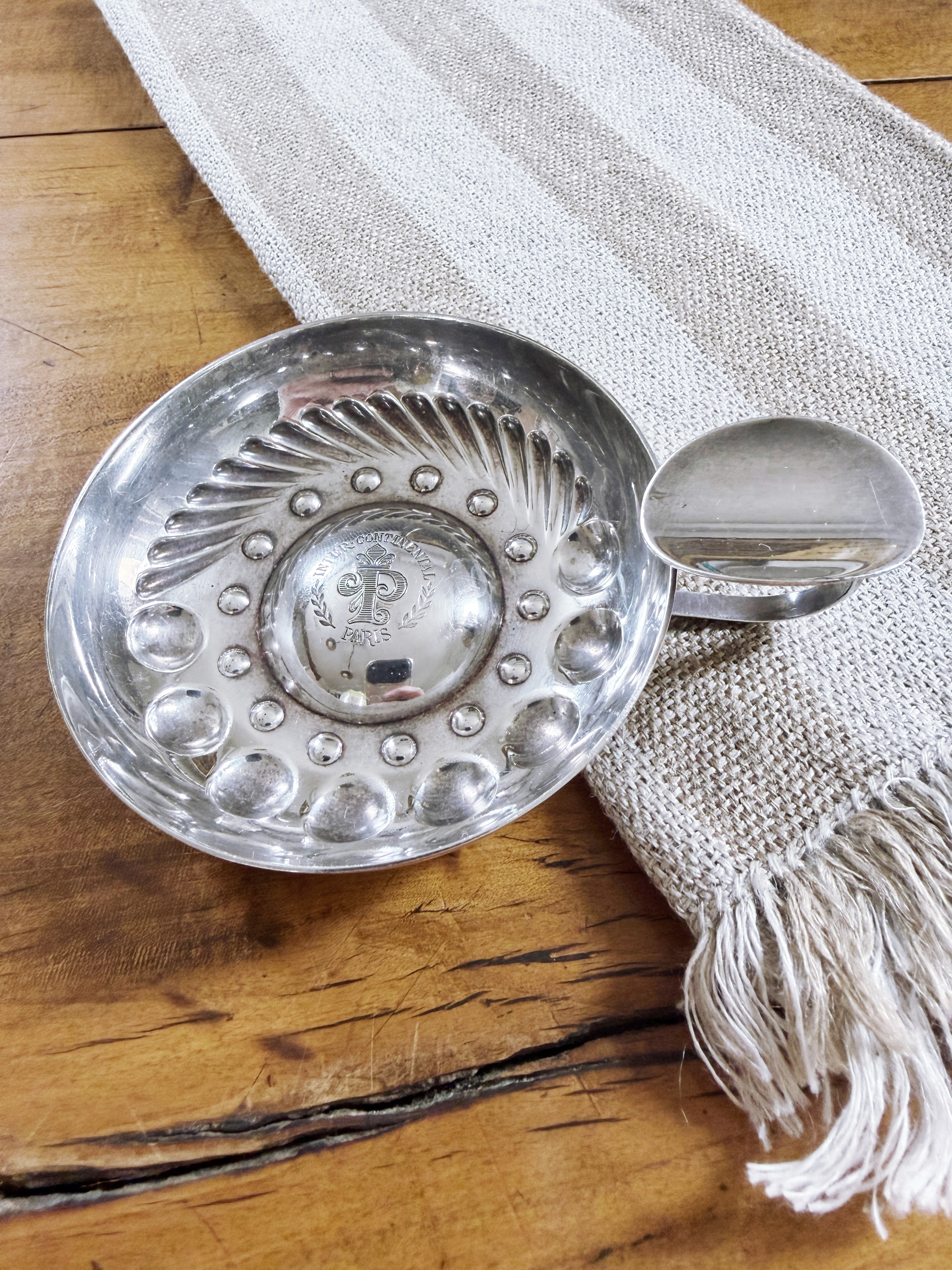 Christofle Silver Wine Tasting Cup from Intercontinental Hotel Paris