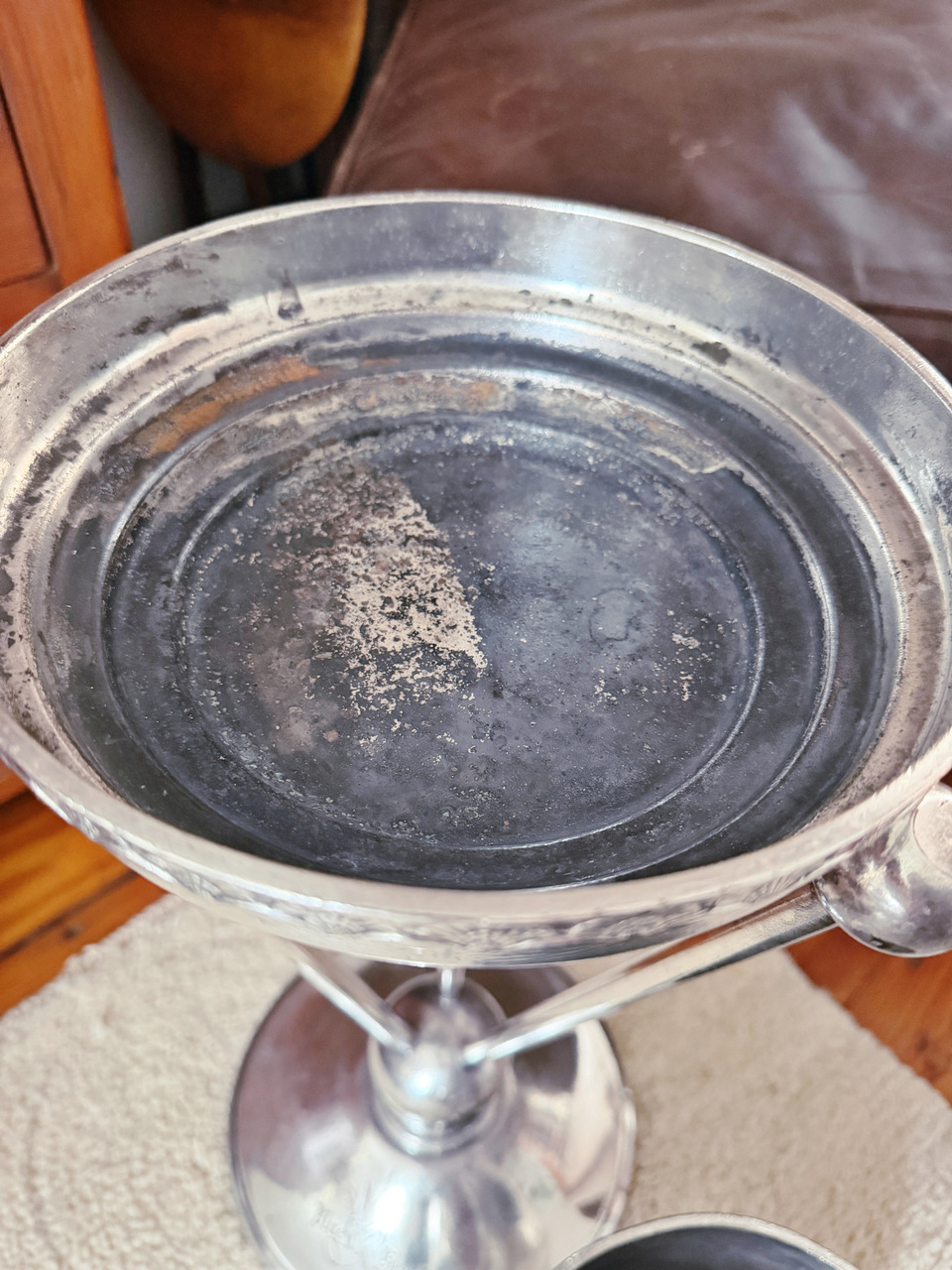 Vintage Silver Plated Champagne Bucket and Stand from The Blue Fox in San Francisco CA