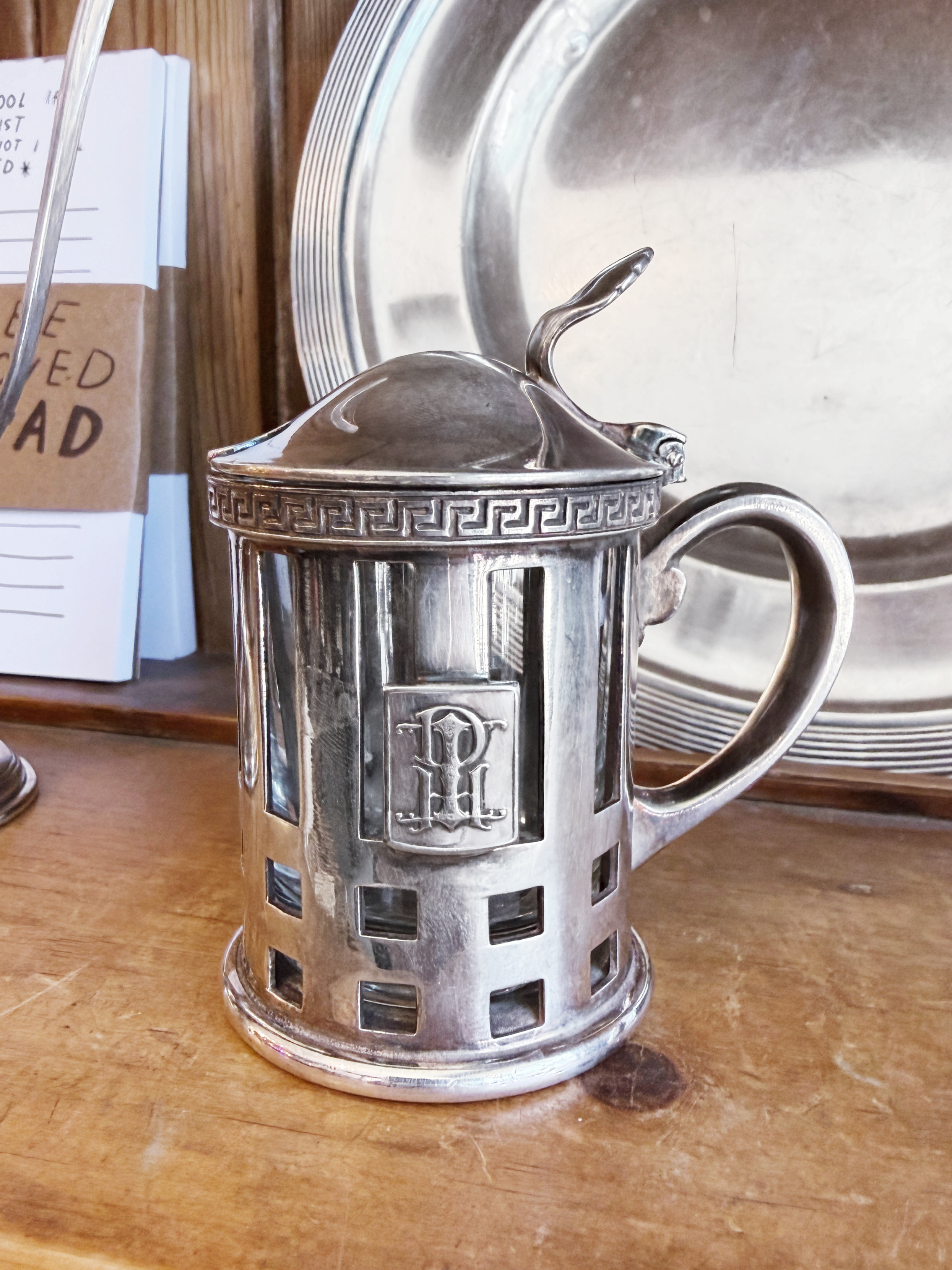 Antique Silver Mustard Pot from The Redmont Hotel in Birmingham AL