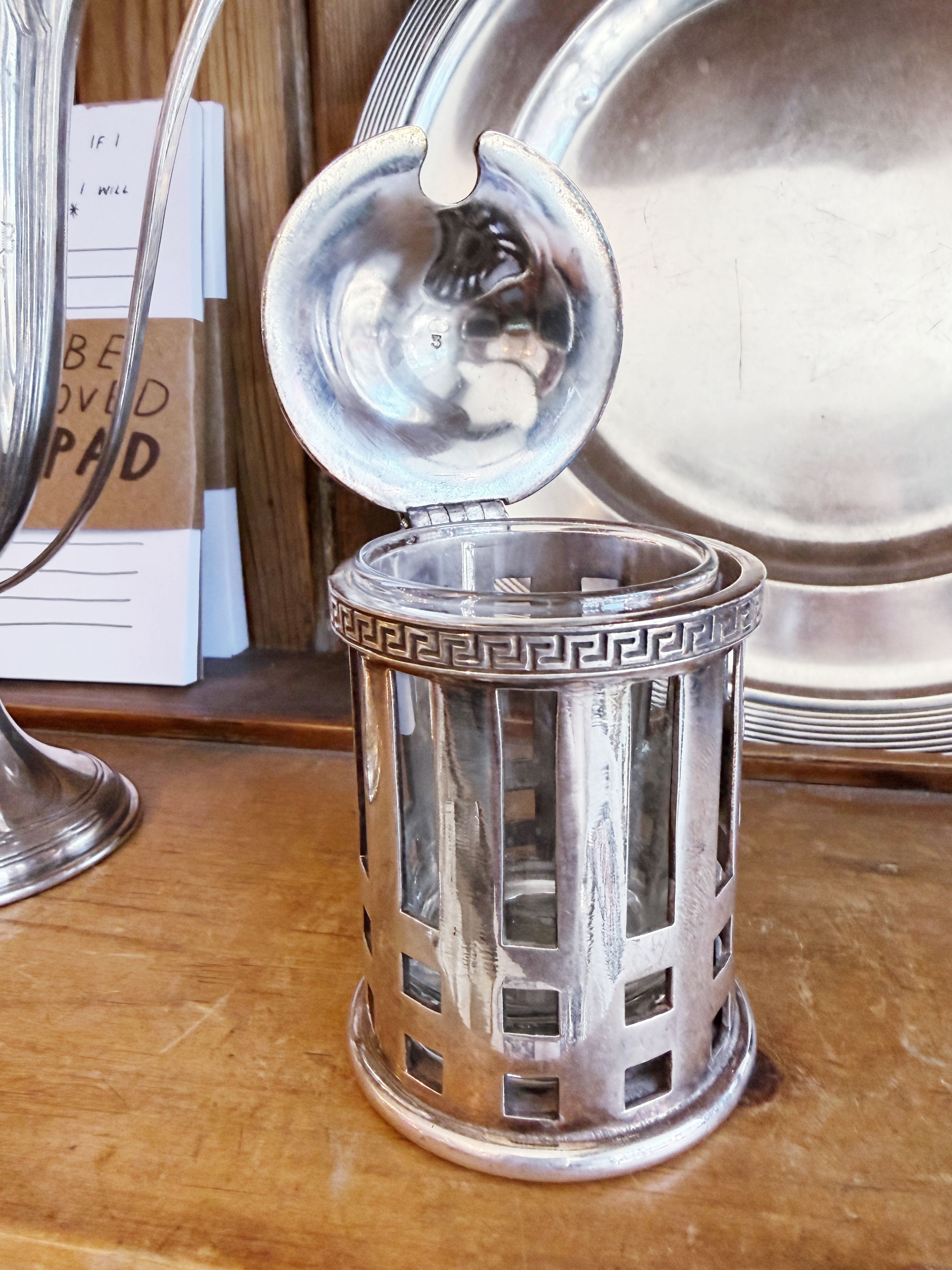 Antique Silver Mustard Pot from The Redmont Hotel in Birmingham AL