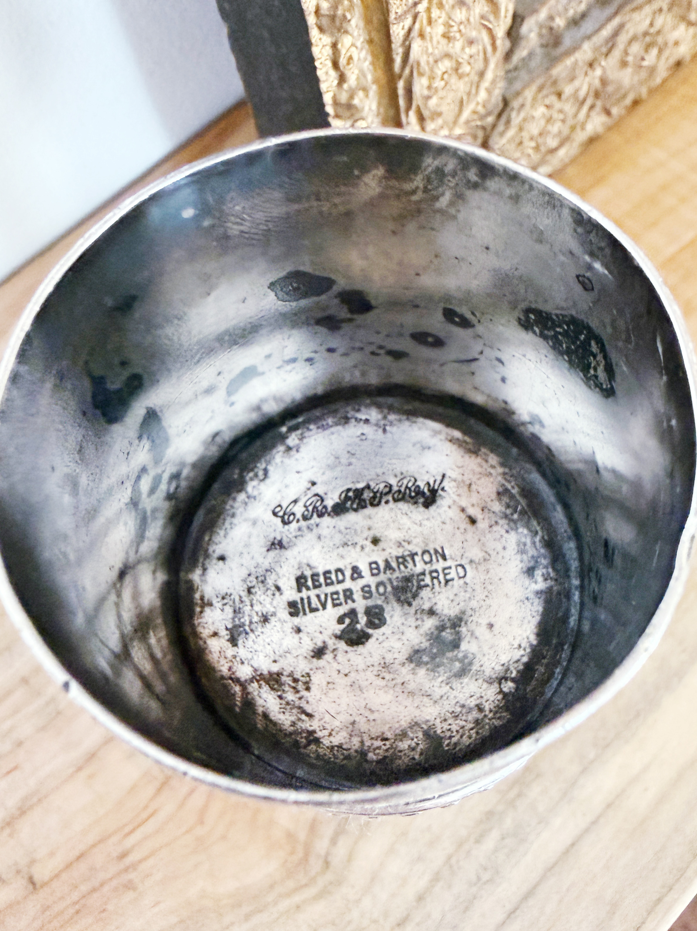 Antique Silver Plated Toothpick Holder from Rock Island Lines Railroad