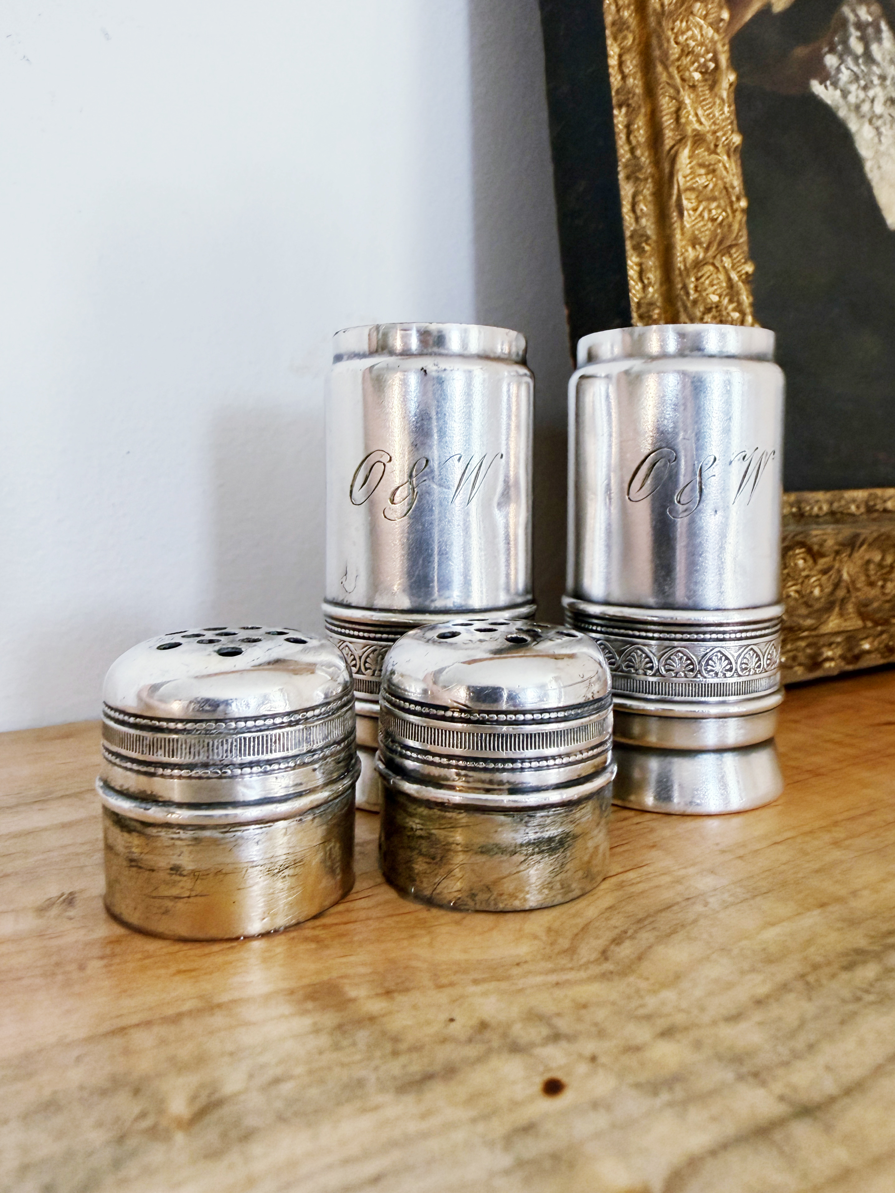 1889 Salt and Pepper Shakers from New York Ontario & Western Railway