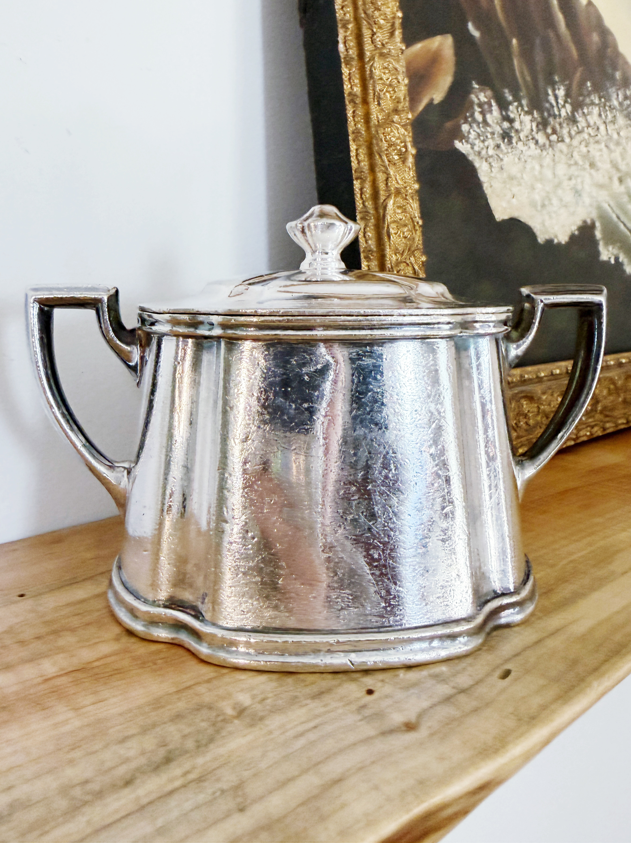 Vintage Silver Plated New York Central Railroad Sugar Bowl