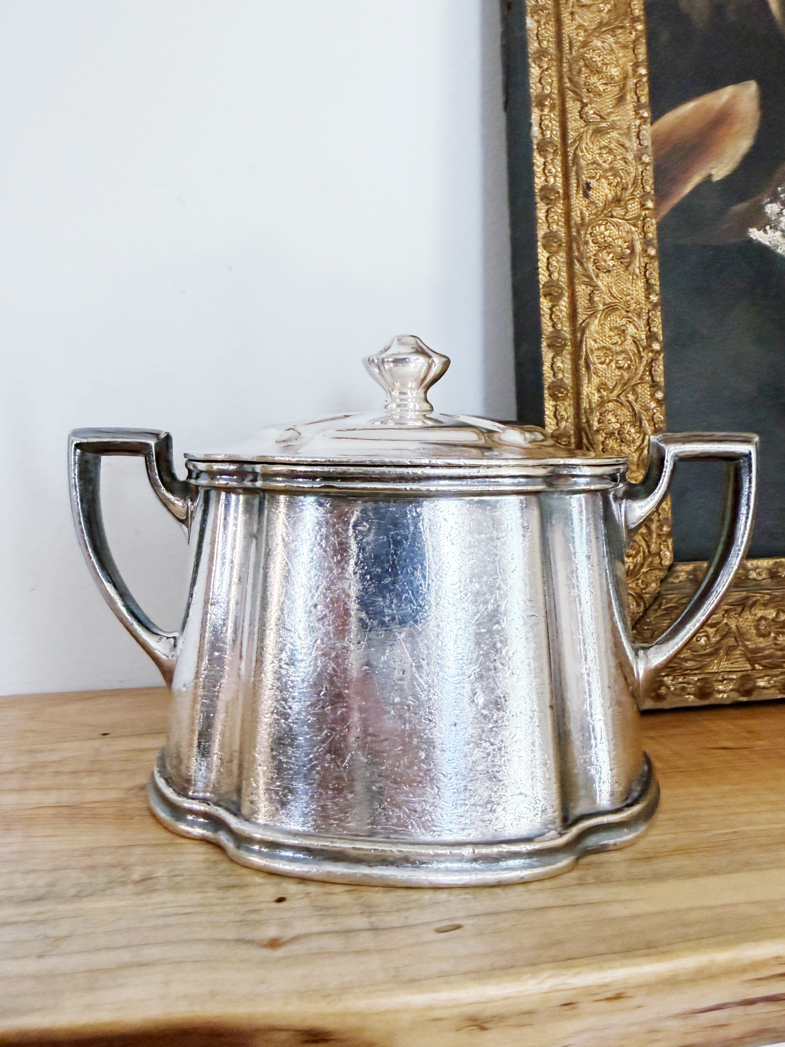 Vintage Silver Plated New York Central Railroad Sugar Bowl