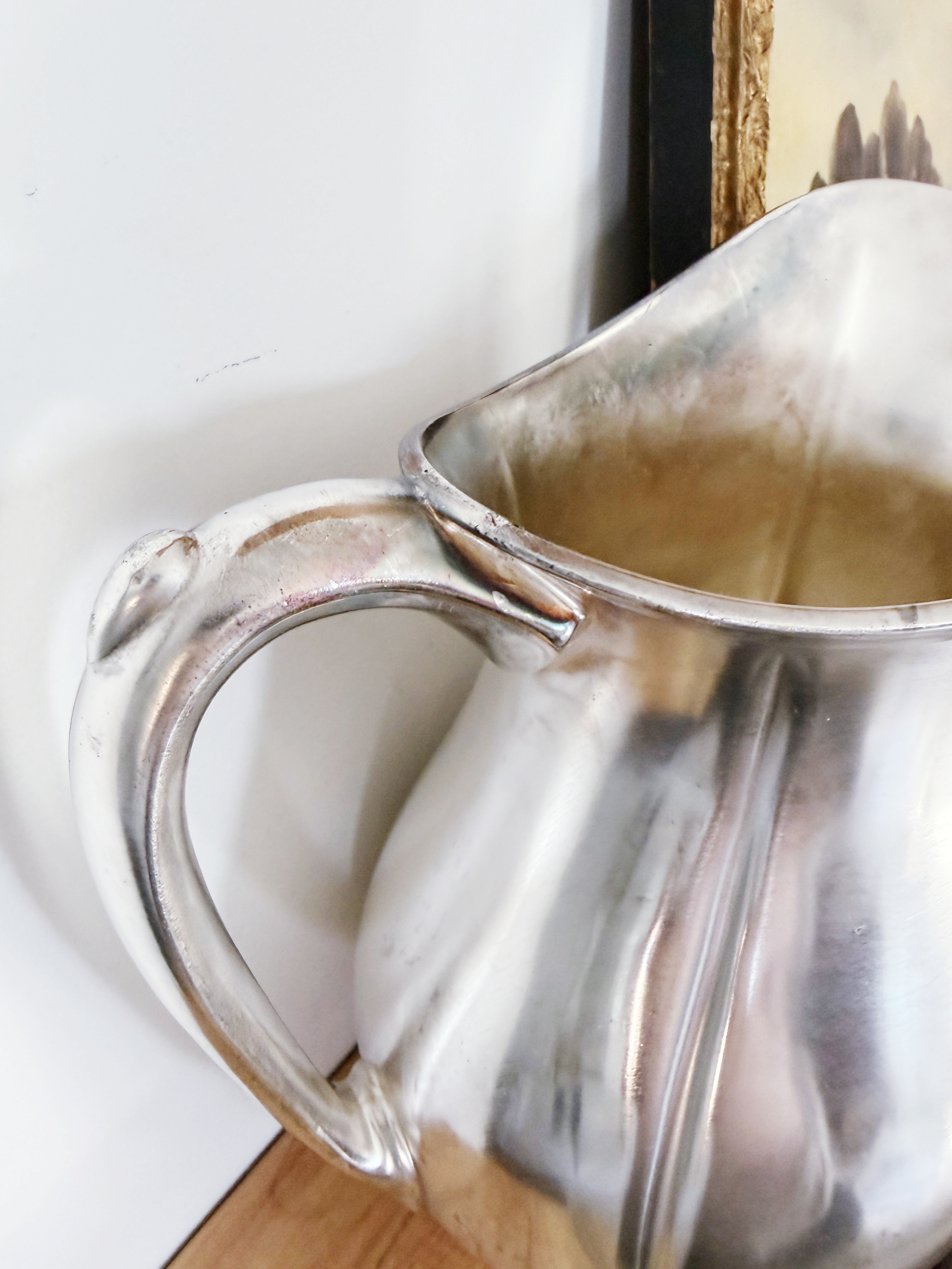 Vintage Silver Water Pitcher from Chicago Milwaukee & St. Paul Railroad