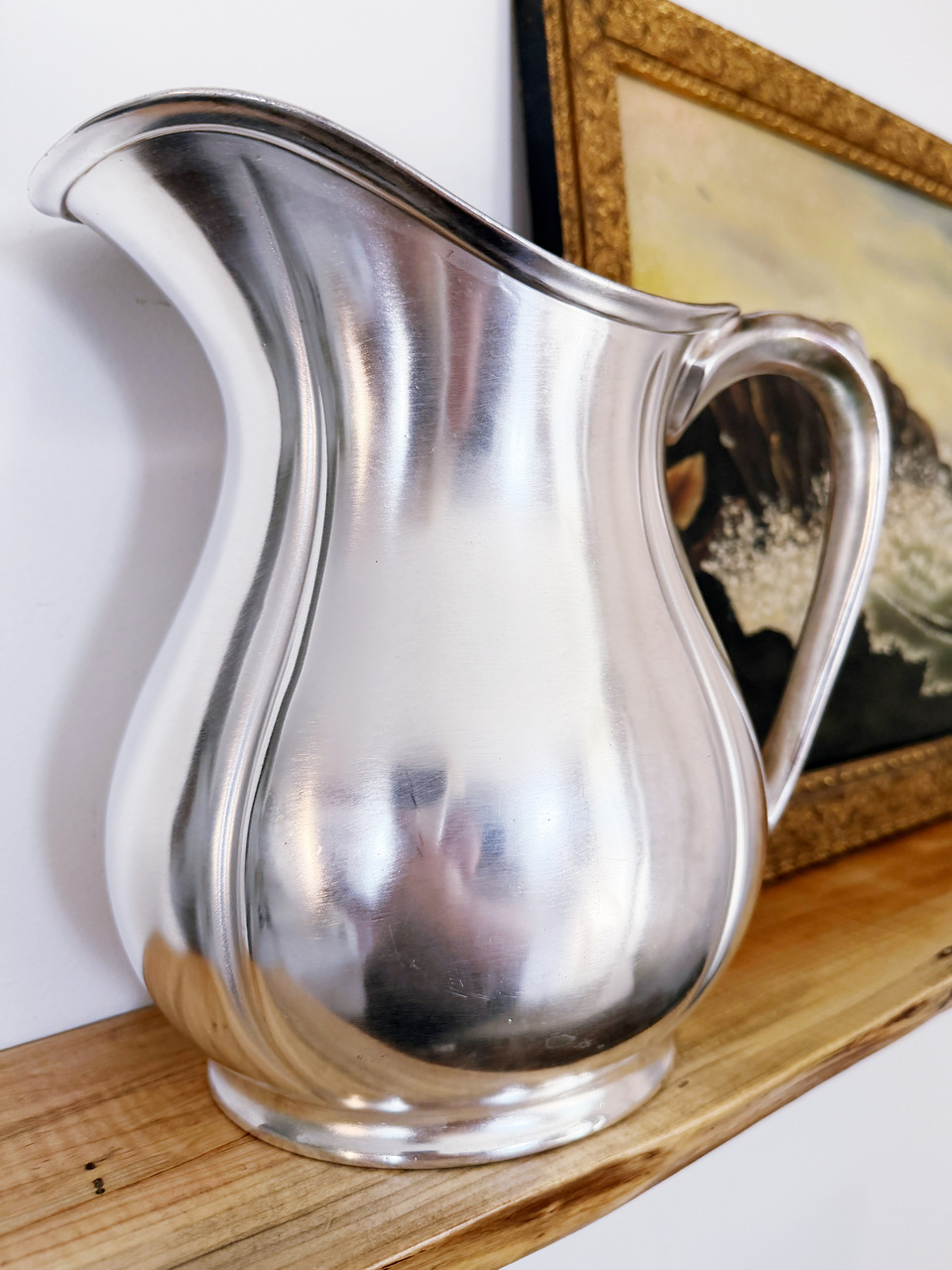 Vintage Silver Water Pitcher from Chicago Milwaukee & St. Paul Railroad