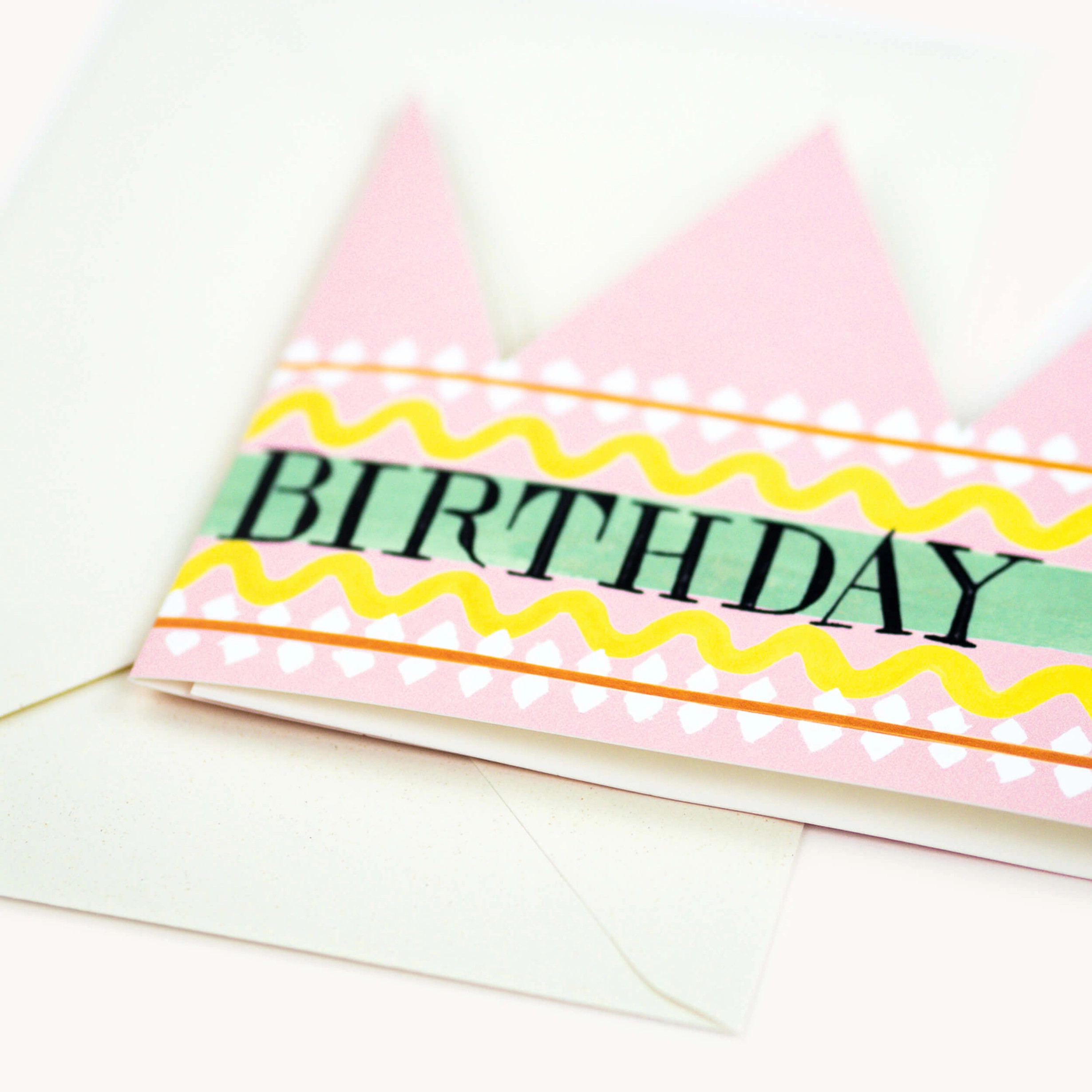 Birthday Queen Party Hat Card