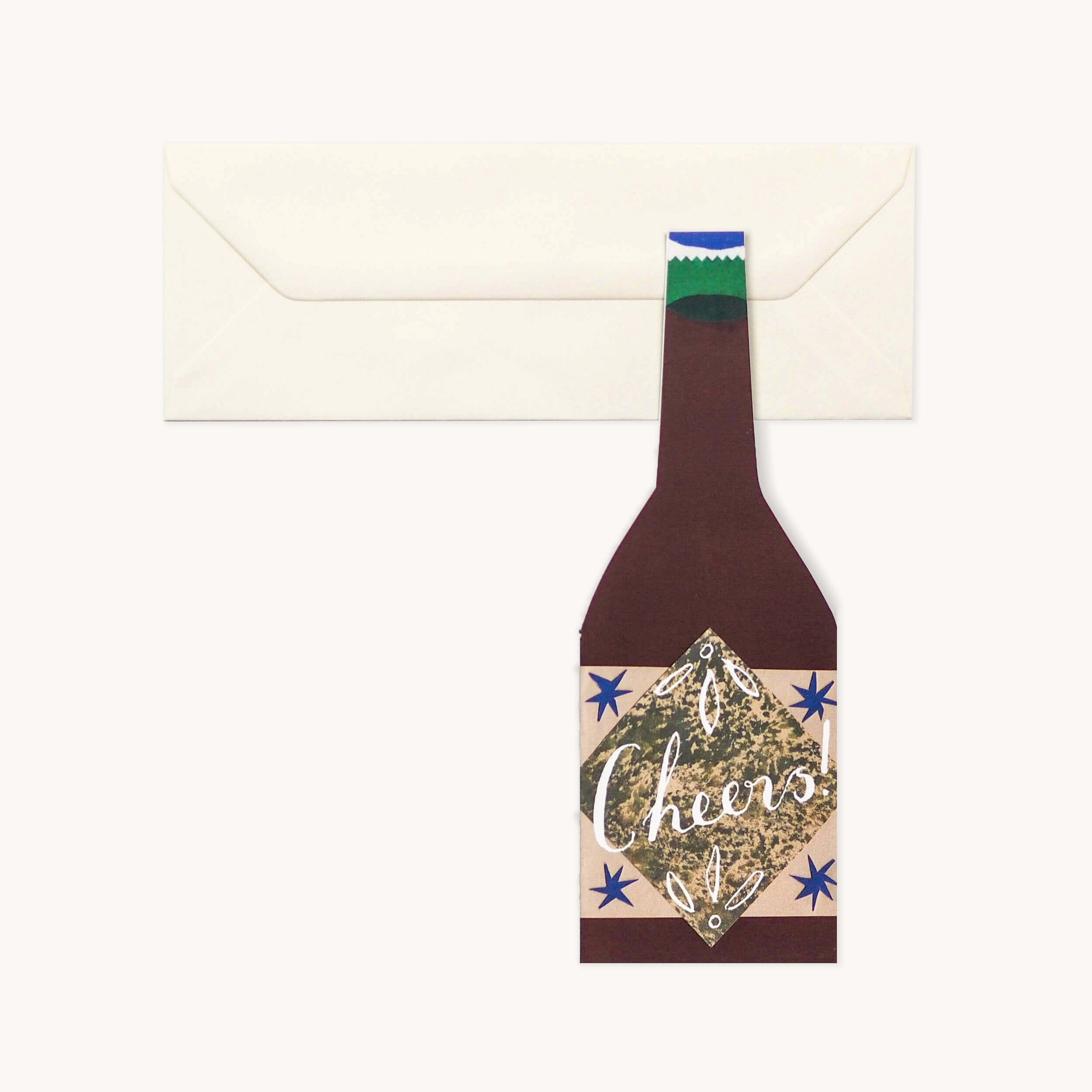Cheers Bottle Shaped Card