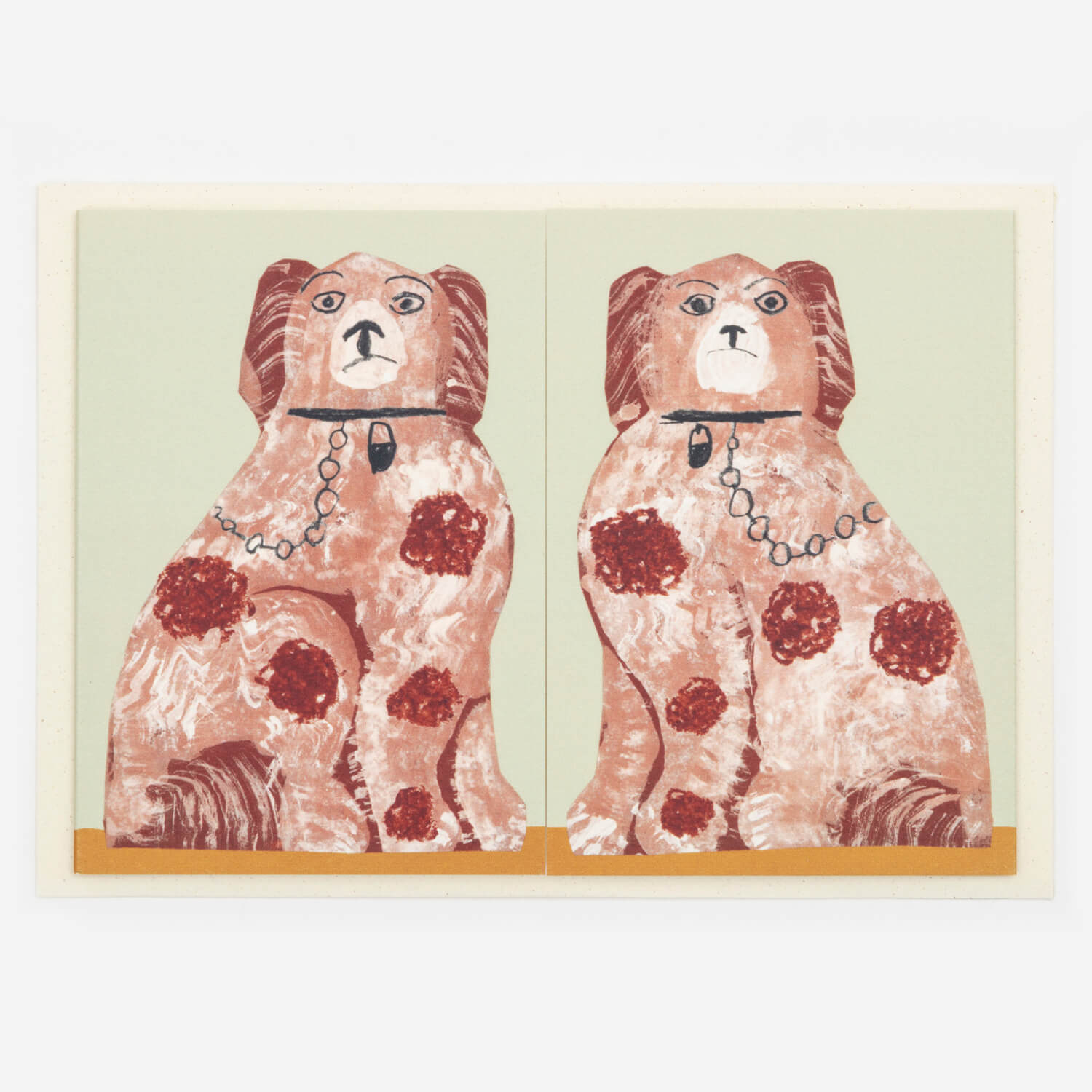 Mantel Dogs Fold-out Card