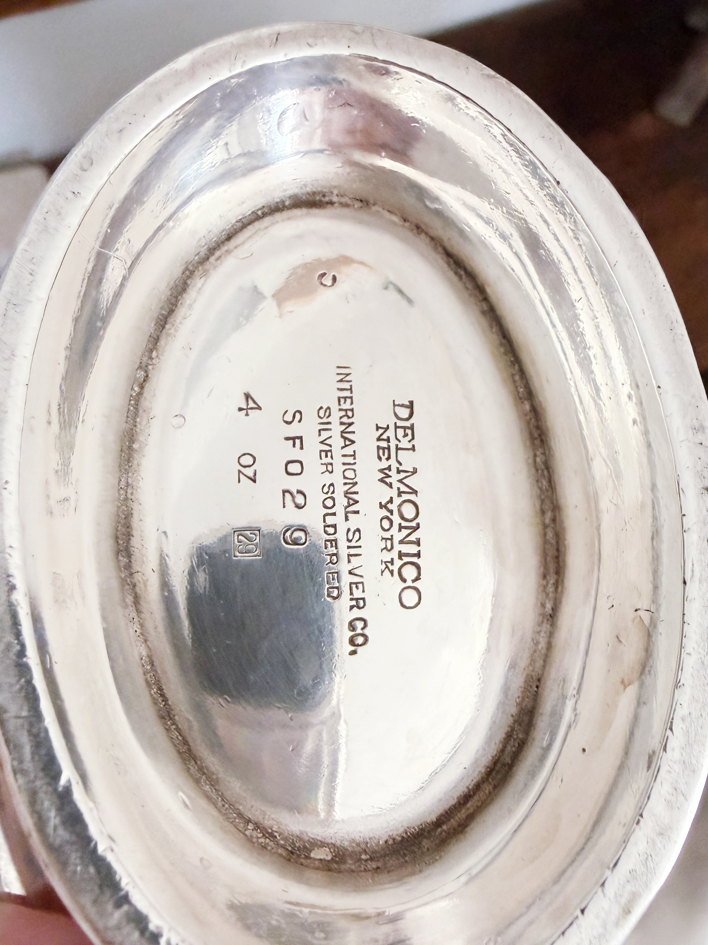 1929 Silver Plated 4oz Bowl from Delmonicos New York