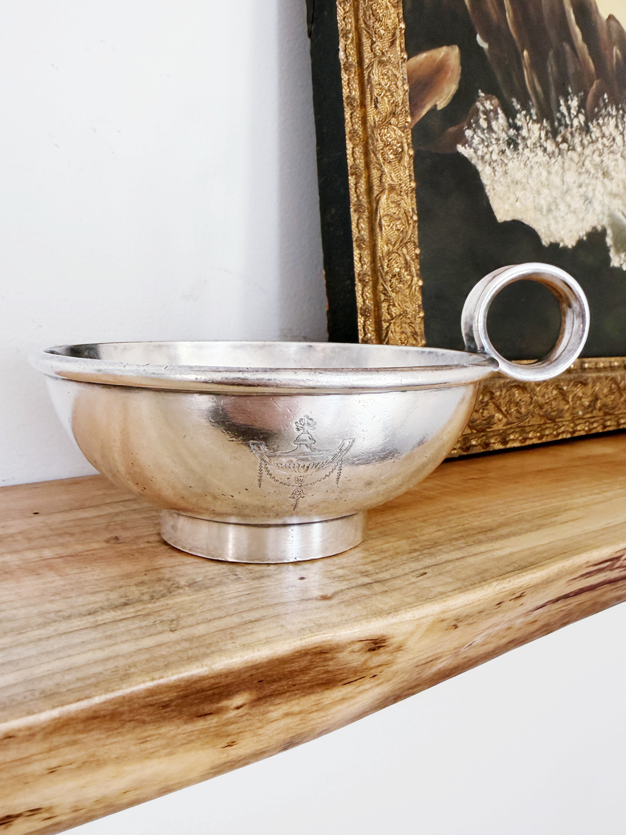 Vintage Silver Wine Funnel from Hotel Muehlebach in Kansas City