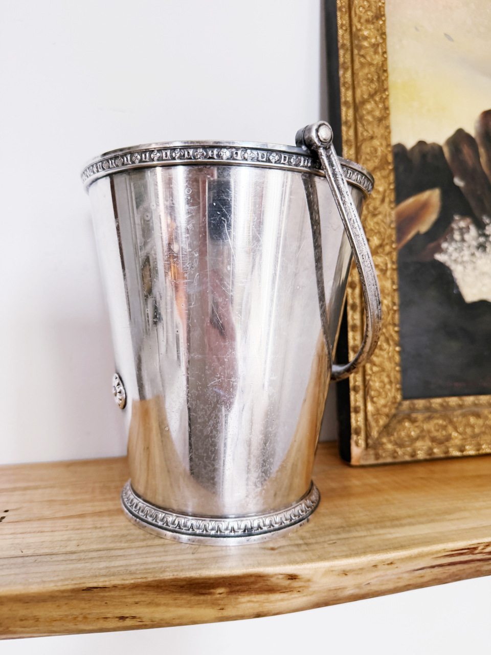 1920s Silver Plated Ice Bucket from The Roosevelt Hotel NYC