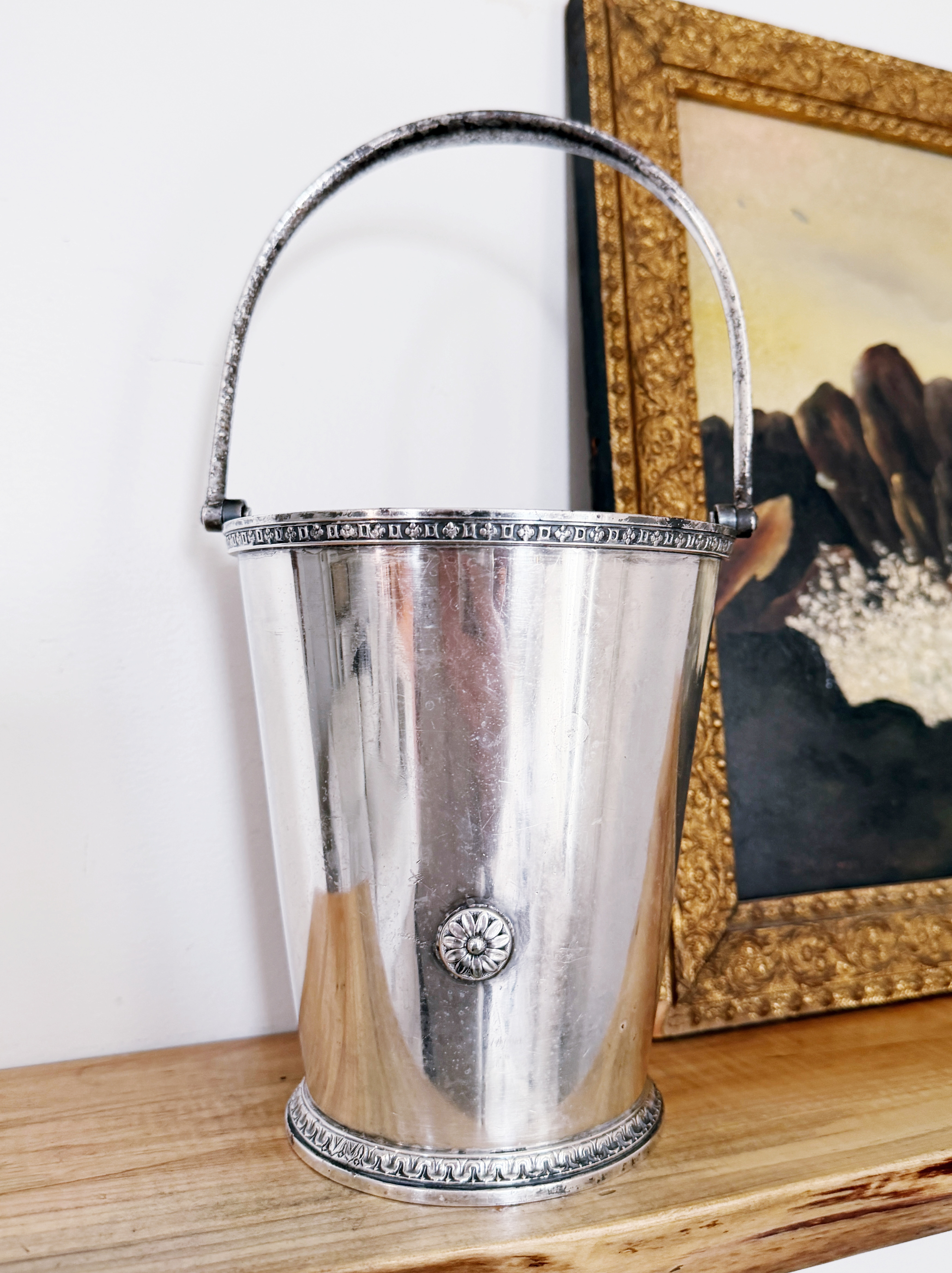 1920s Silver Plated Ice Bucket from The Roosevelt Hotel NYC