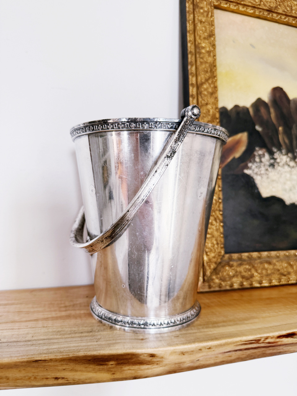 1920s Silver Plated Ice Bucket from The Roosevelt Hotel NYC