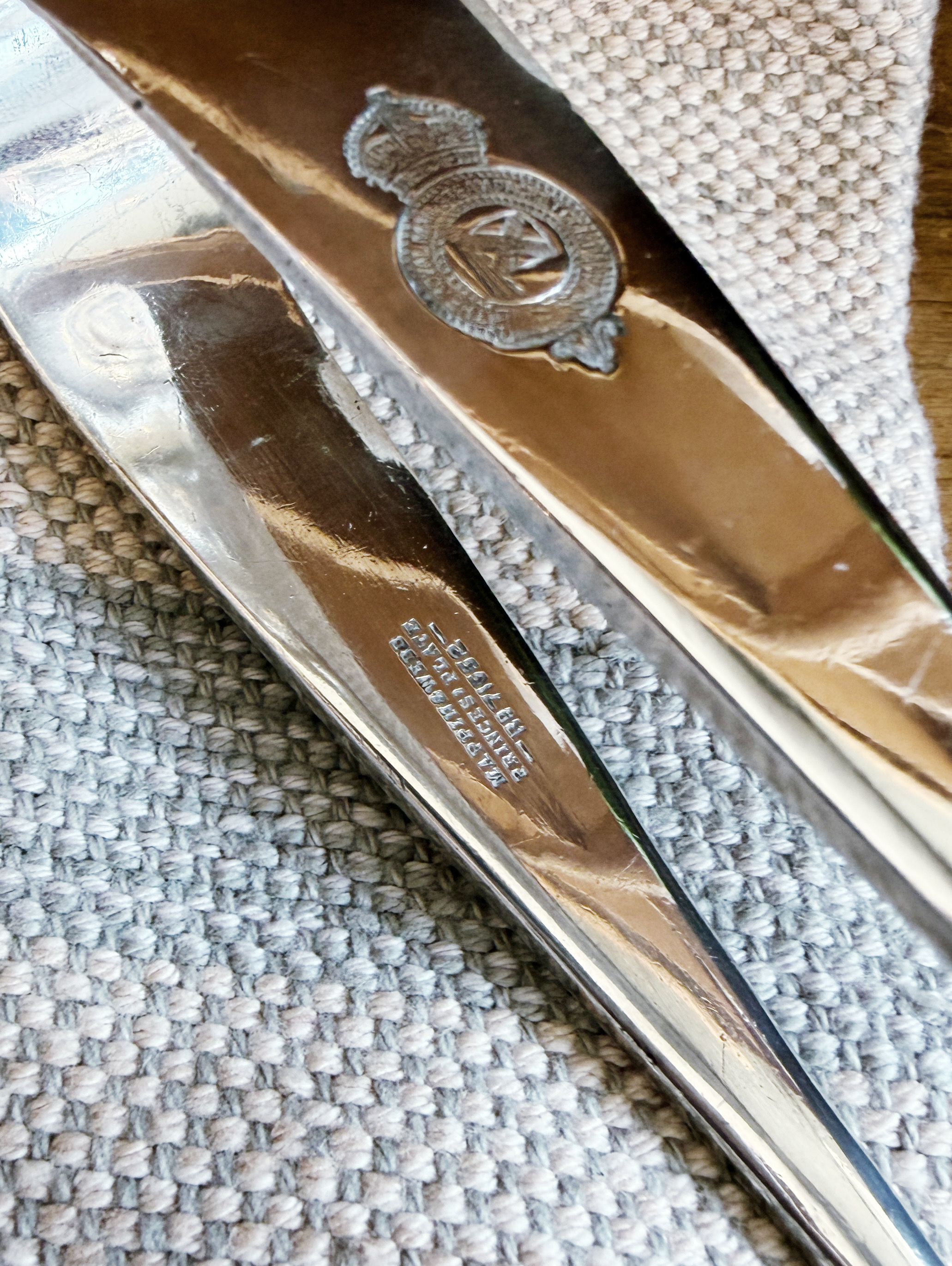 Antique Royal Mail Steamship Silver Plated Asparagus Tongs